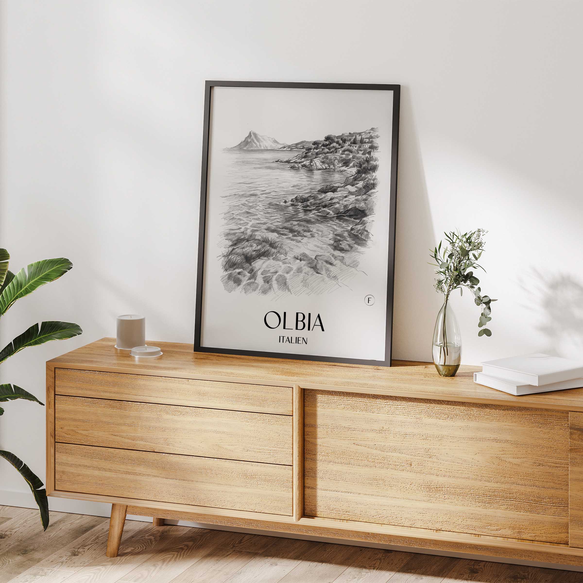 olbia-italien-poster-bleistift-zeichnung-drawing