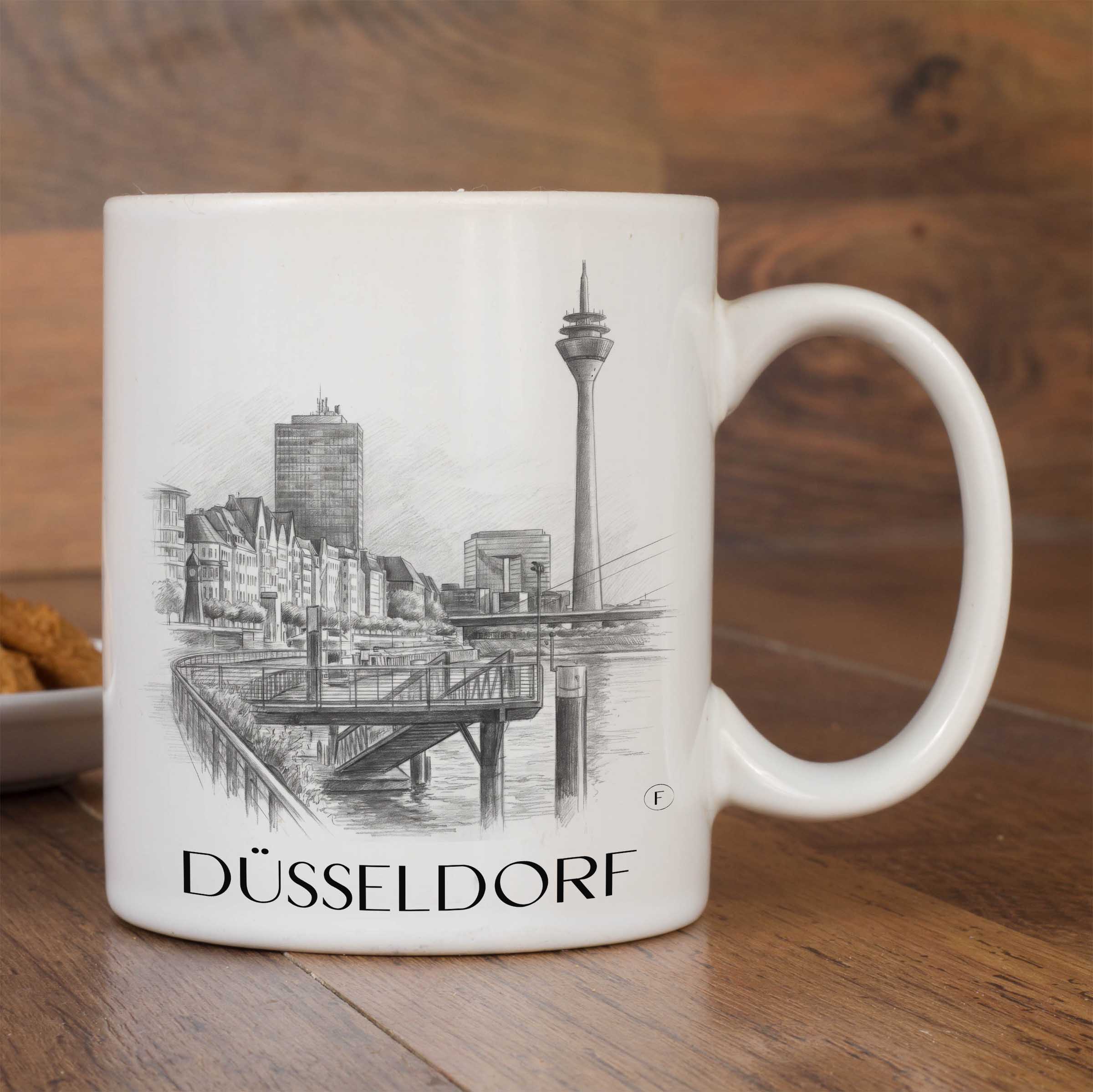 düsseldorf-deutschland-kaffeebecher-bleistift-zeichnung-drawing