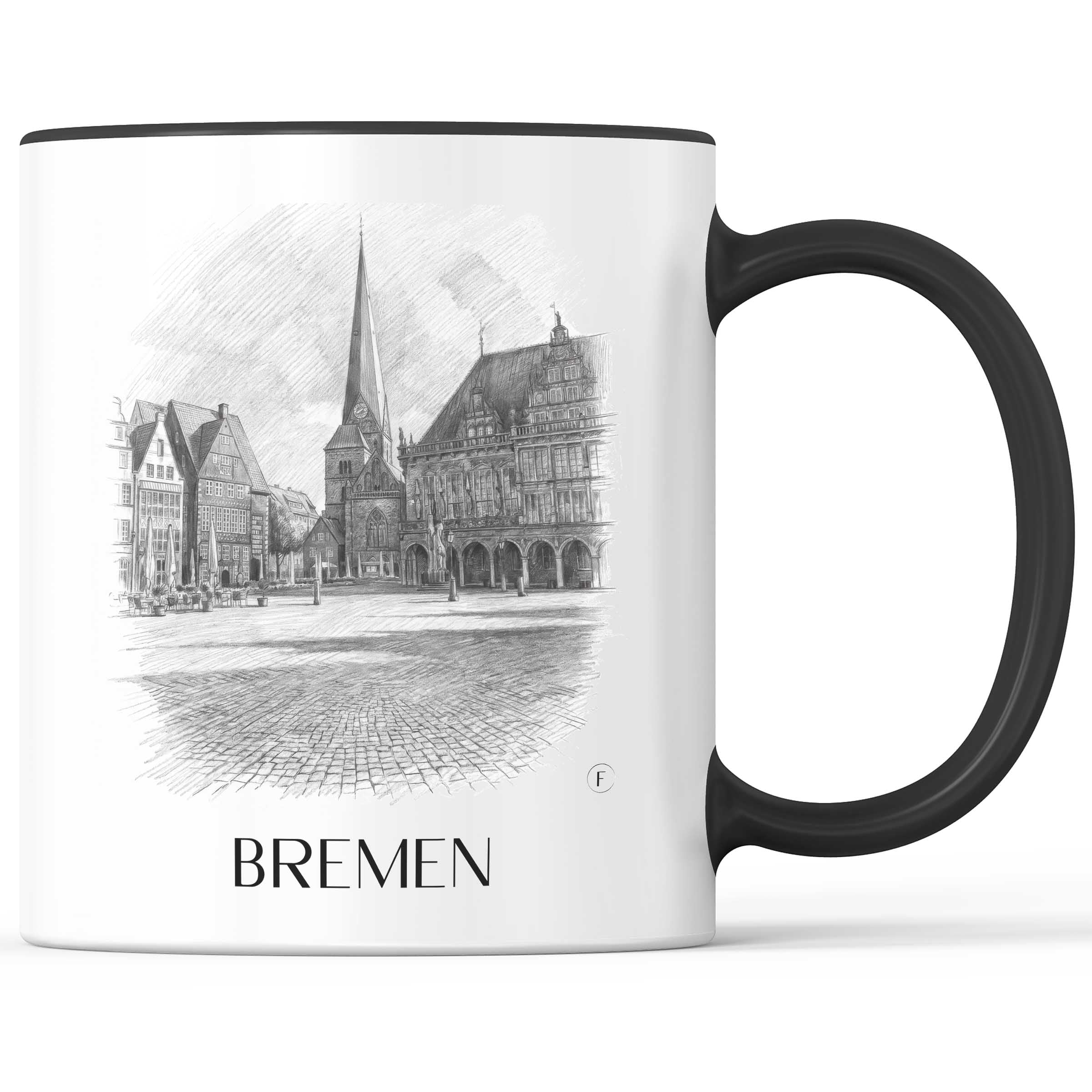 bremen-deutschland-kaffeebecher-bleistift-zeichnung-drawing