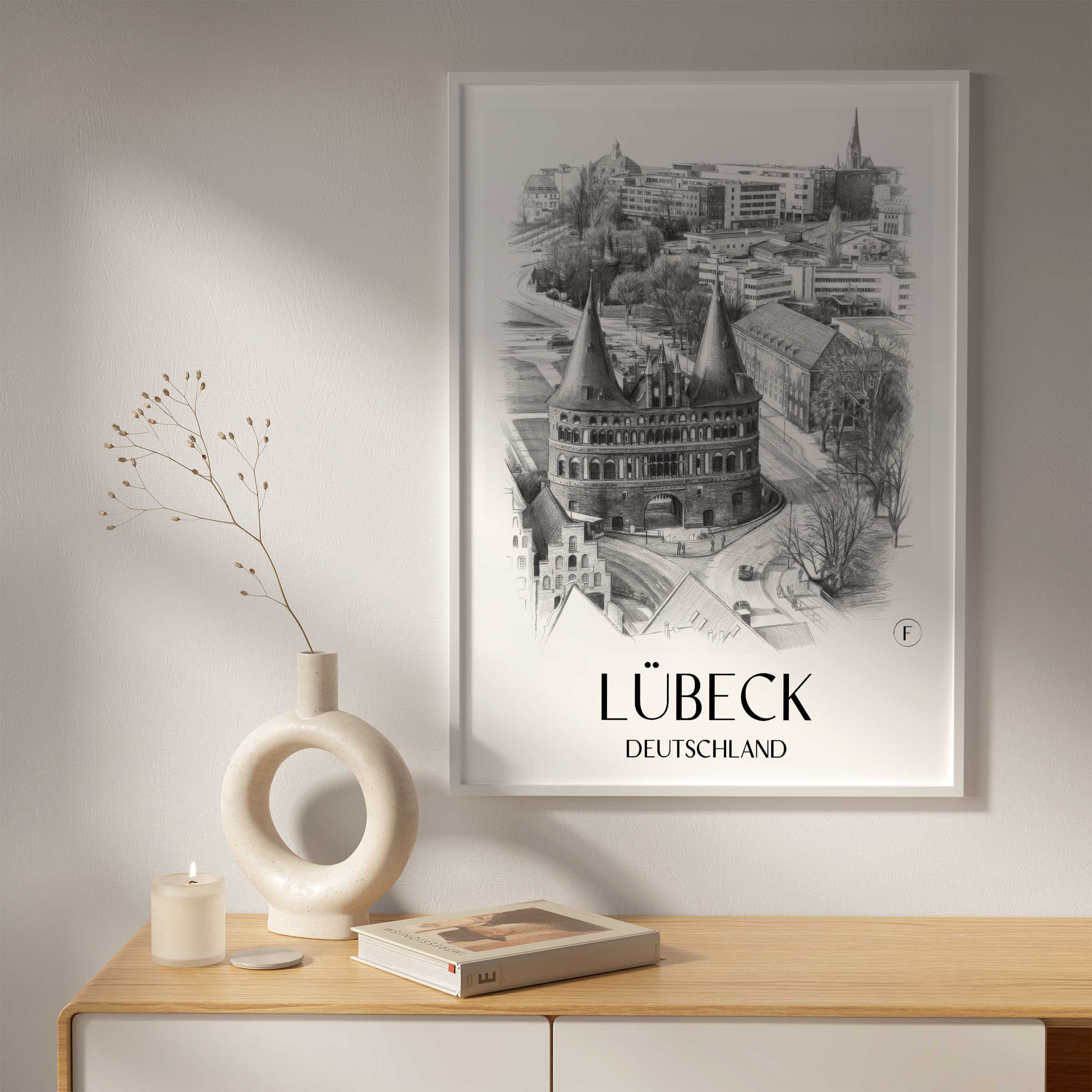 lübeck-deutschland-poster-bleistift-zeichnung-drawing