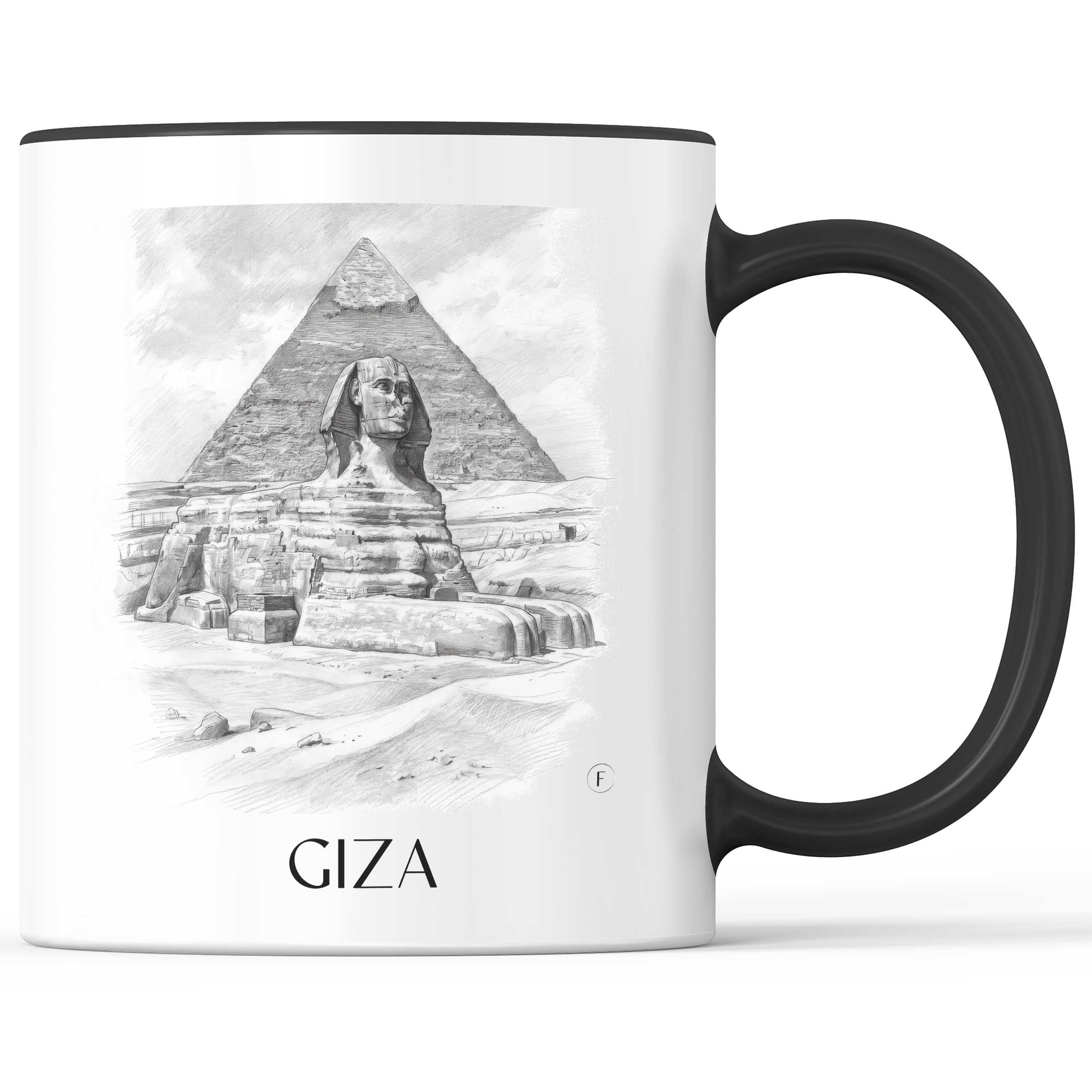 Gizeh - Ägypten Becher - Kaffeetasse im Zeichnung Stil