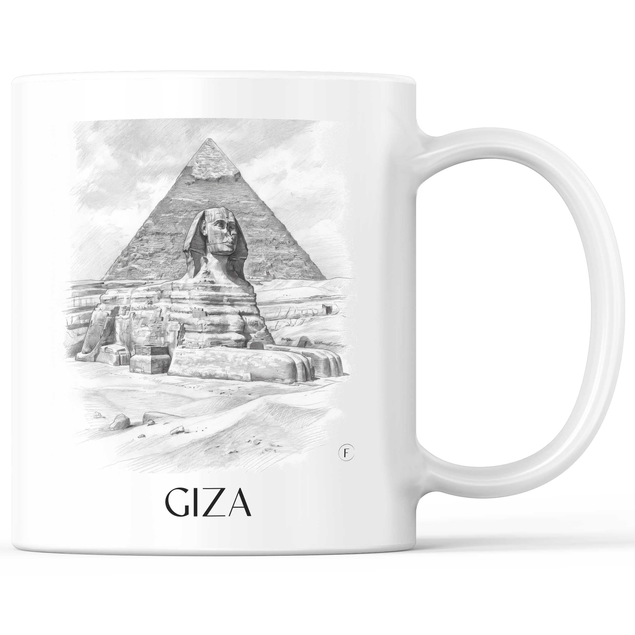 Gizeh - Ägypten Becher - Kaffeetasse im Zeichnung Stil