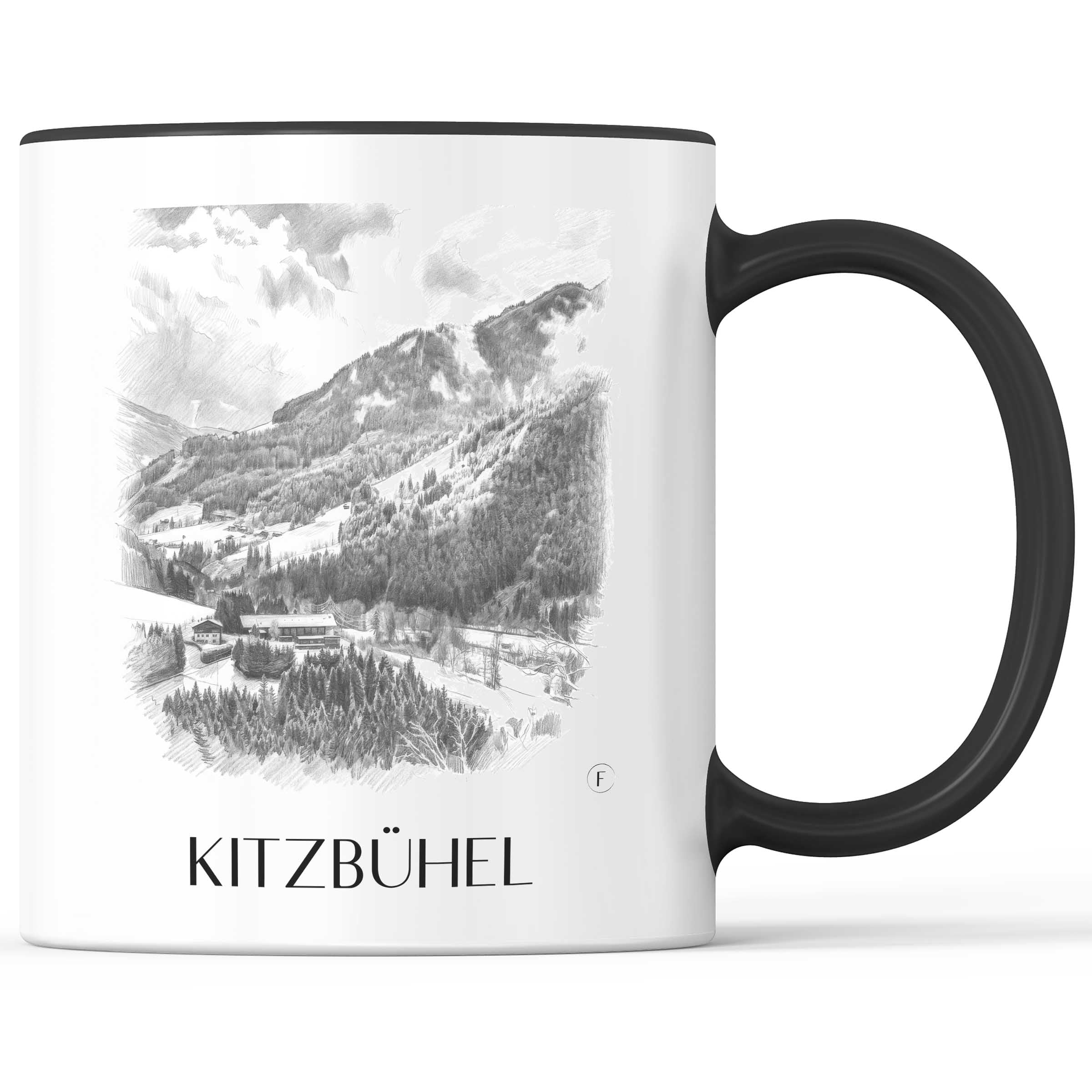 Kitzbühel - Österreich Becher - Kaffeetasse im Zeichnung Stil