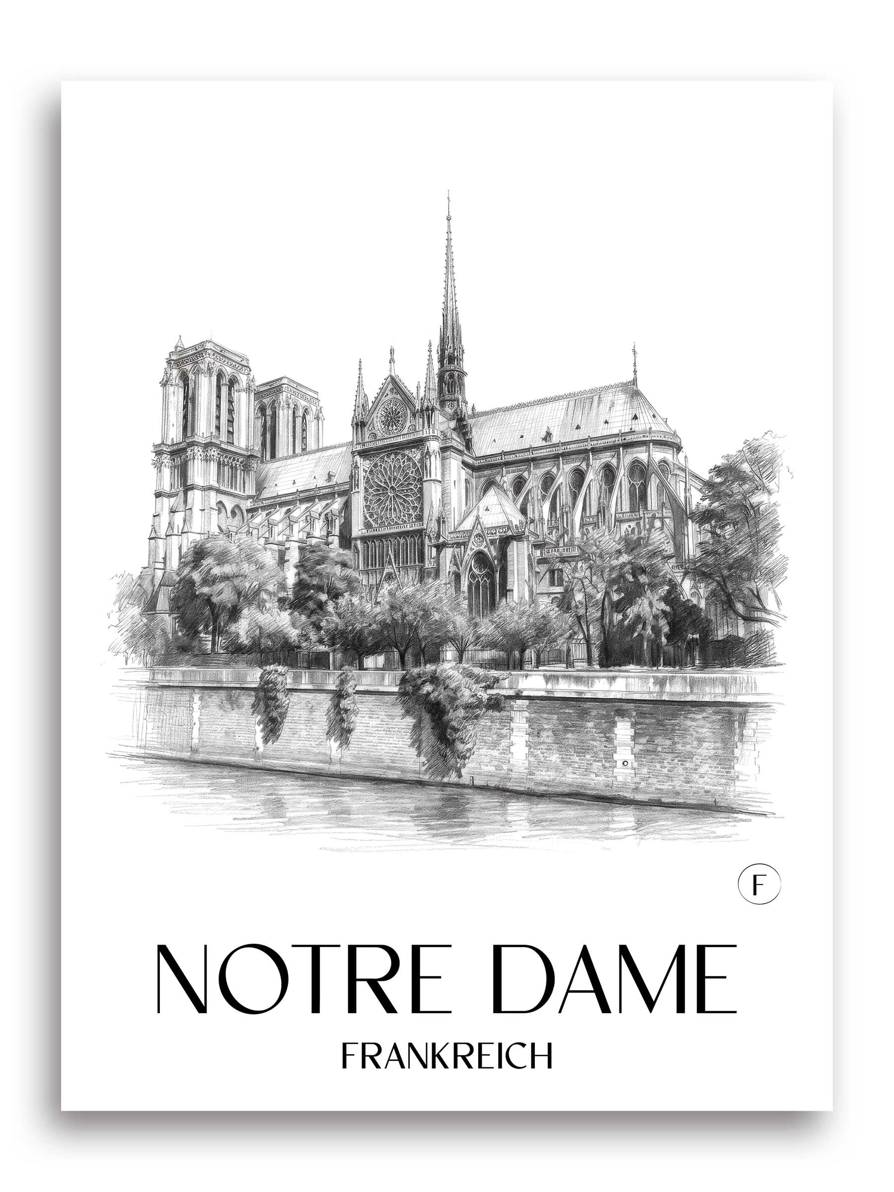 notre-dame-frankreich-poster-bleistift-zeichnung-drawing