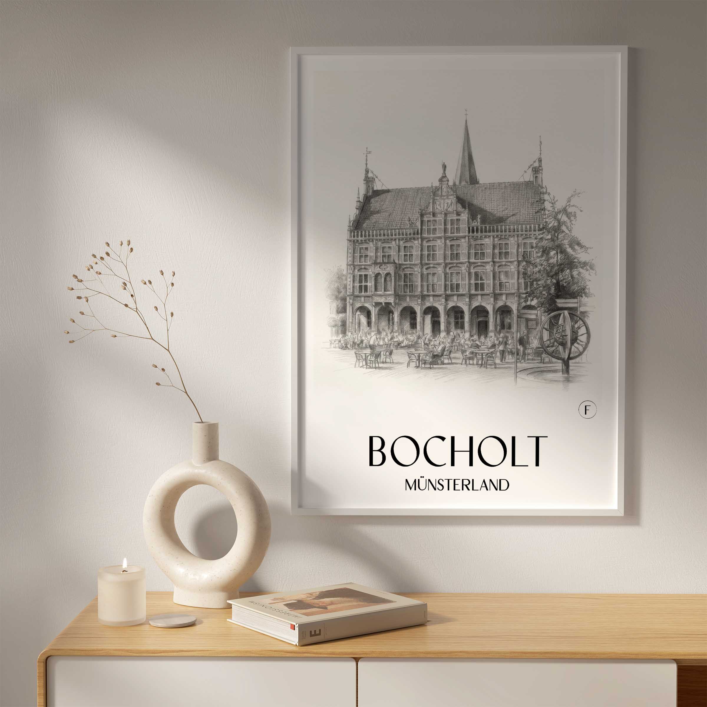 bocholt-münsterland-deutschland-poster-bleistift-zeichnung-drawing