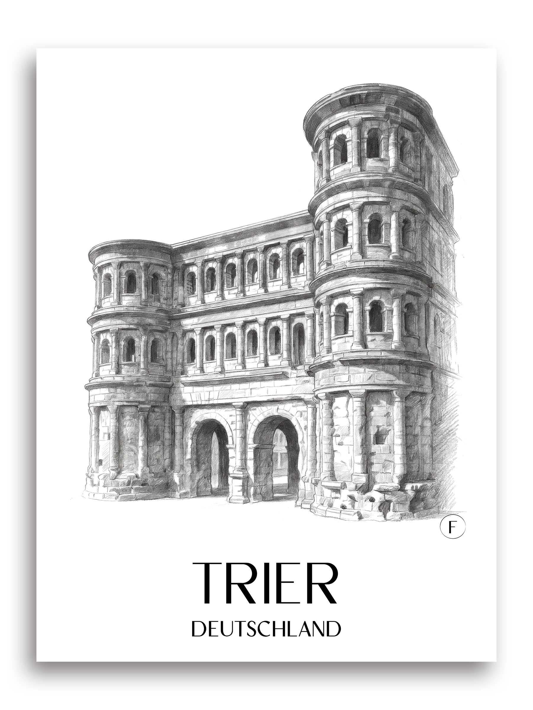 trier-deutschland-poster-bleistift-zeichnung-drawing
