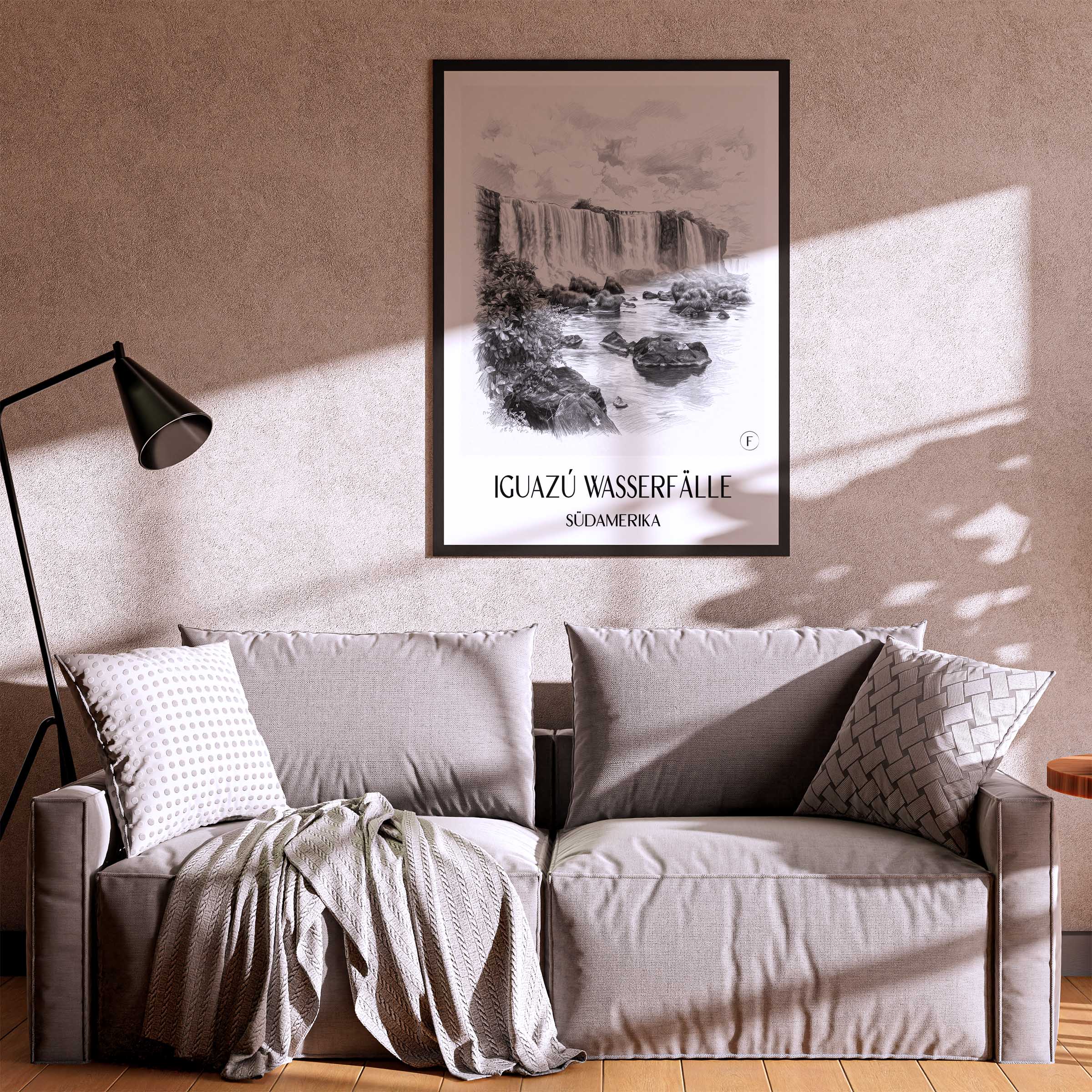 iguazú-wasserfälle-südamerika-poster-bleistift-zeichnung-drawing