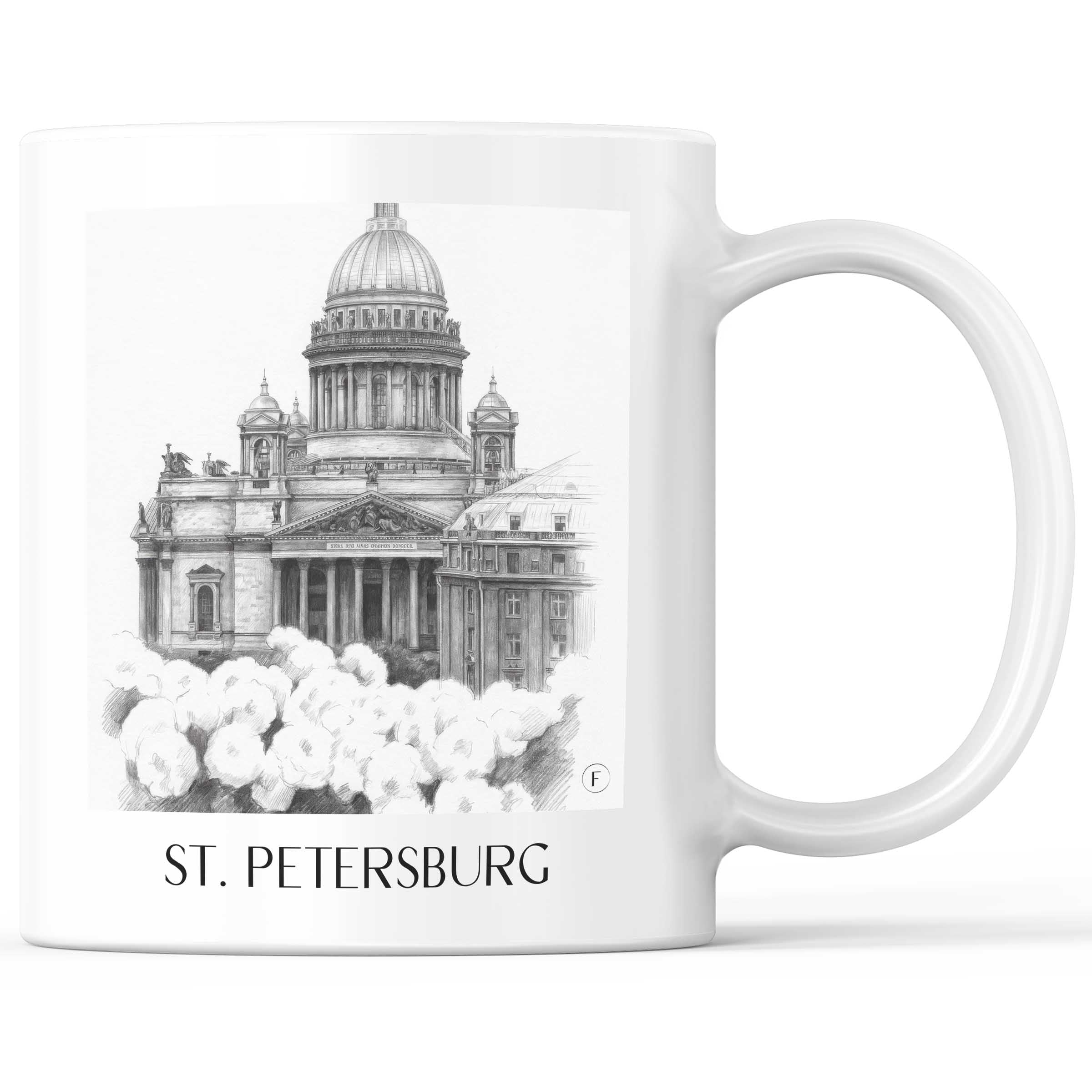 St. Petersburg - Russland Becher - Kaffeetasse im Zeichnung Stil