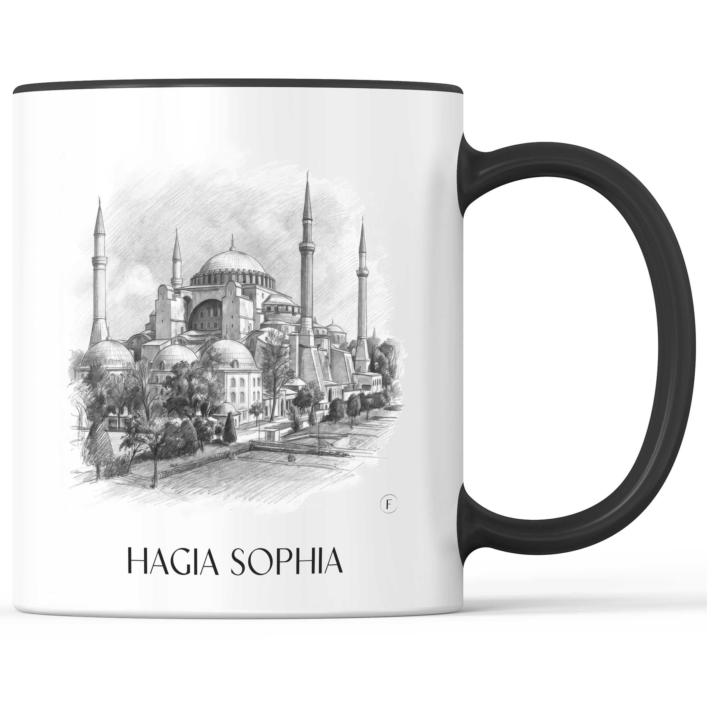 hagia-sophia-türkei-kaffeebecher-bleistift-zeichnung-drawing