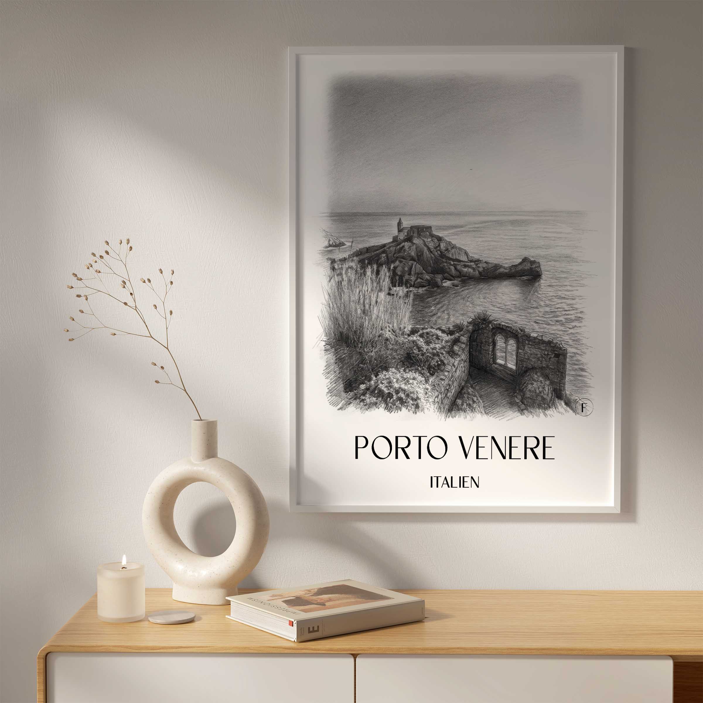 porto-venere-italien-poster-bleistift-zeichnung-drawing