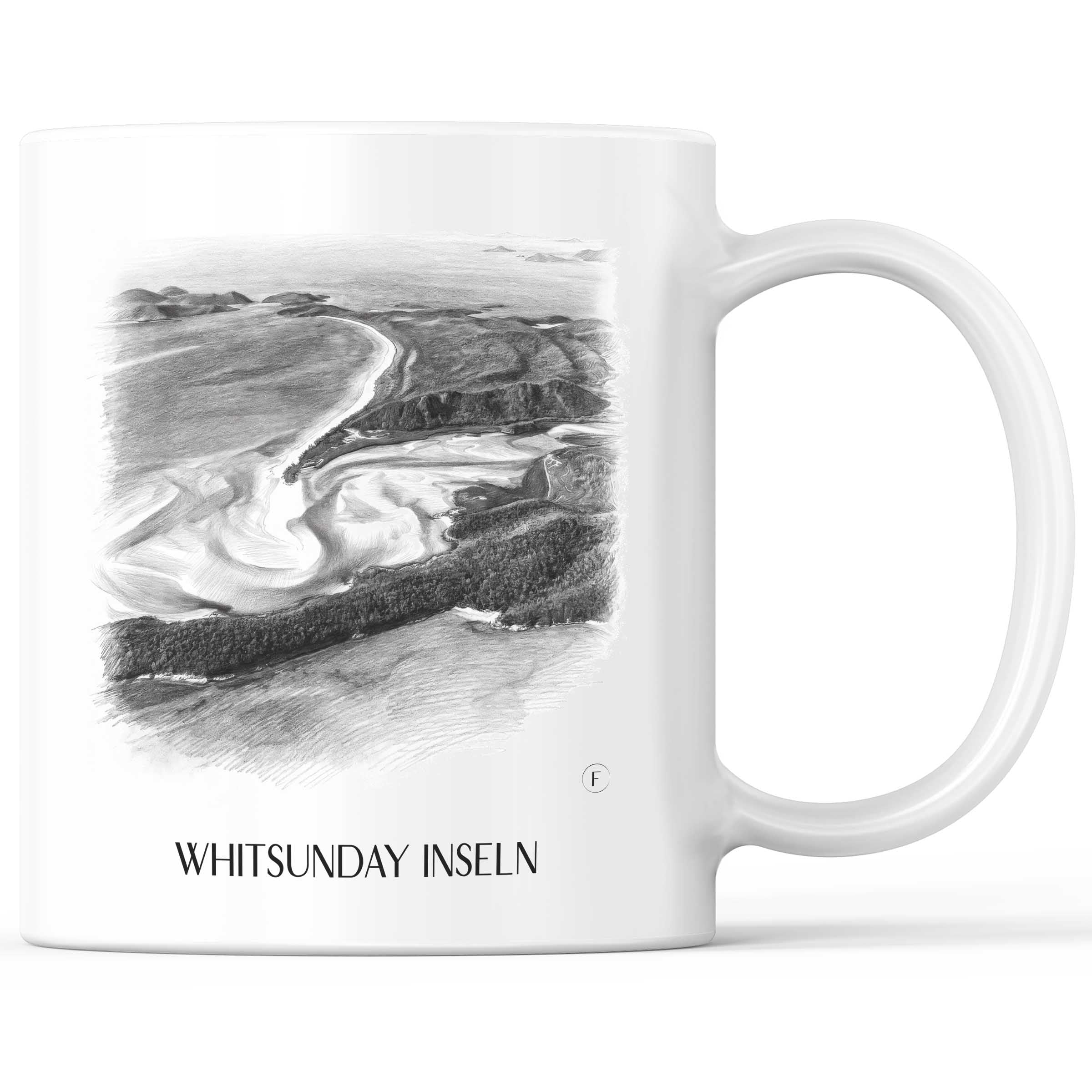 Whitsunday Inseln - Australien Becher - Kaffeetasse im Zeichnung Stil