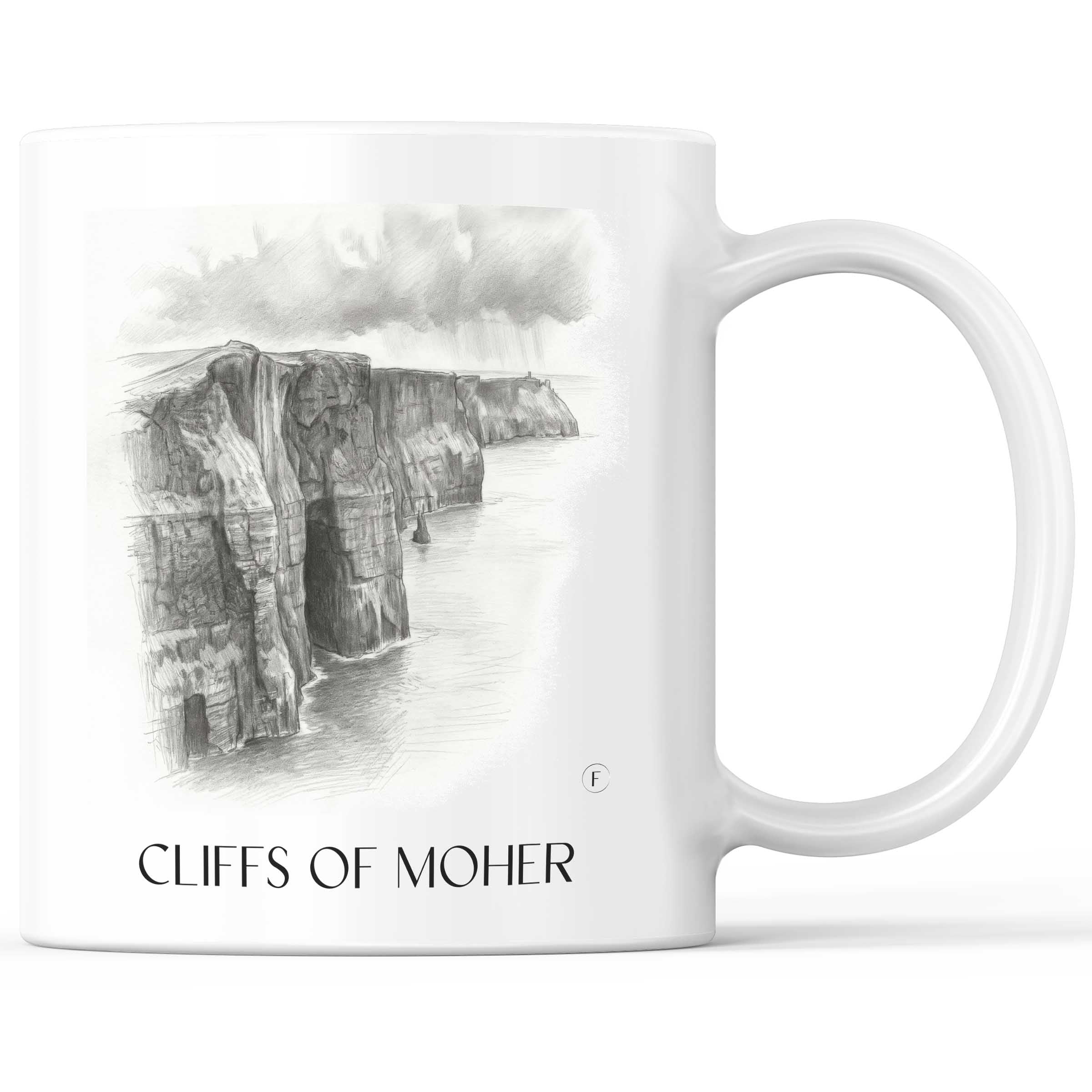 Cliffs of Moher Kaffeebecher - Irland - Irland Becher - Kaffeetasse im Zeichnung Stil