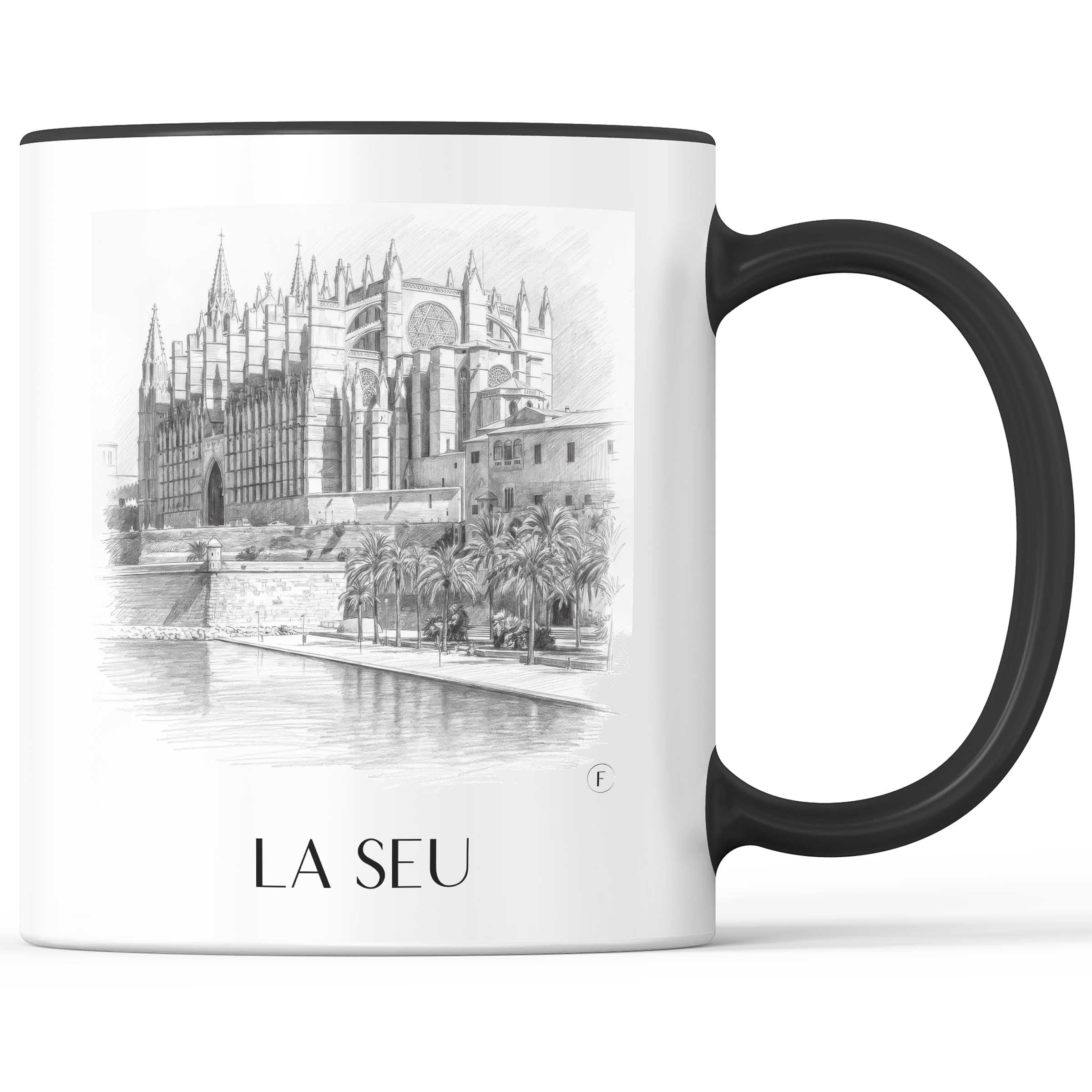 la-seu-mallorca-spanien-kaffeebecher-bleistift-zeichnung-drawing
