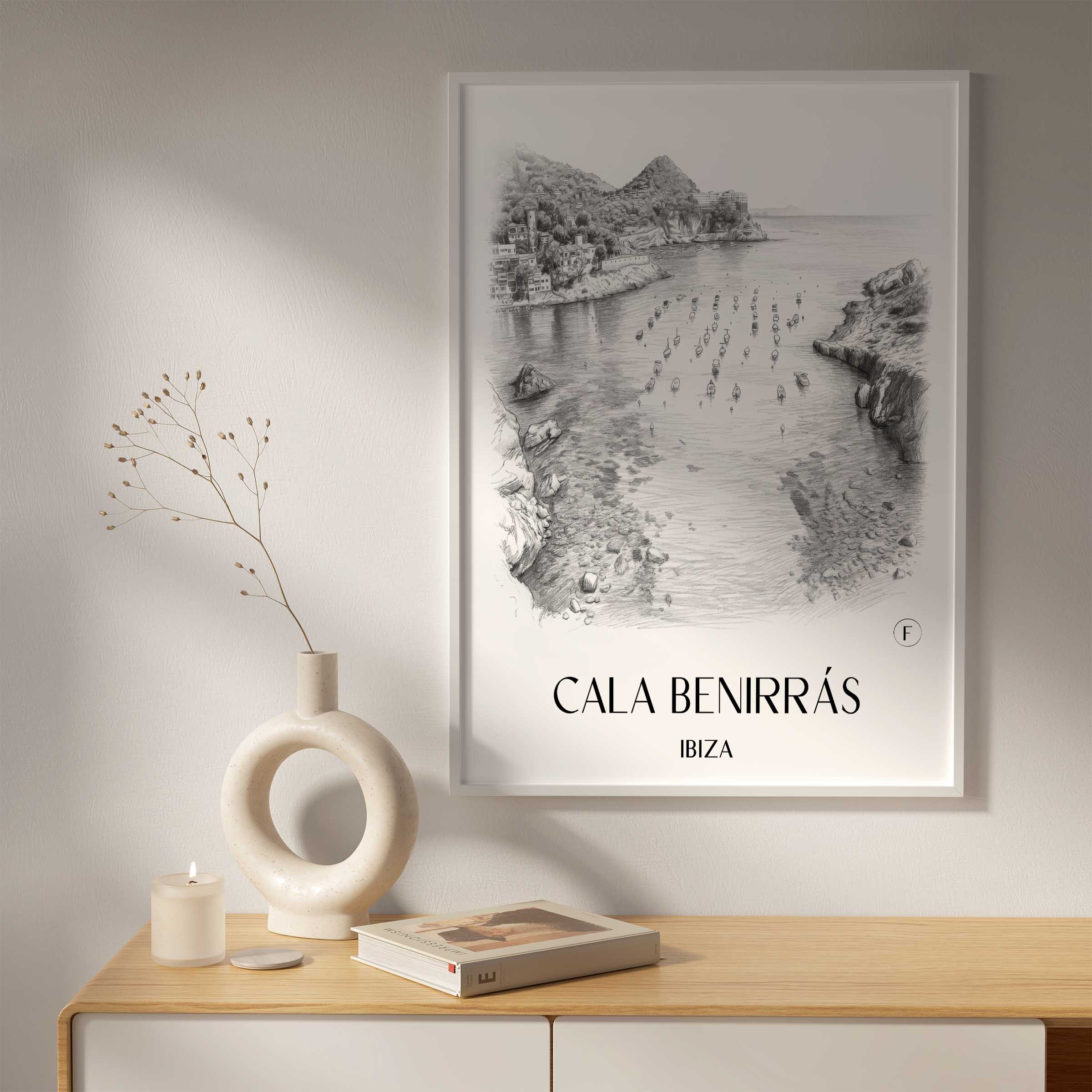 cala-benirrás-ibiza-spanien-poster-bleistift-zeichnung-drawing