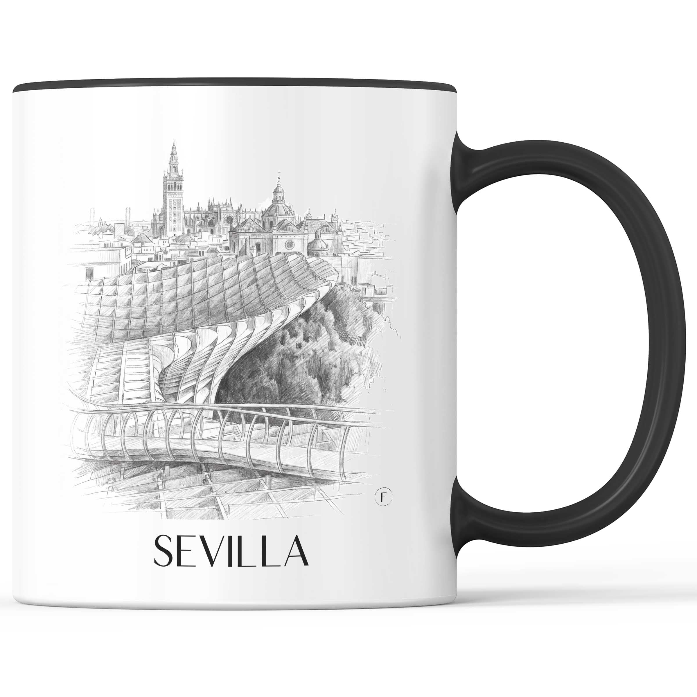 sevilla-spanien-spanien-kaffeebecher-bleistift-zeichnung-drawing