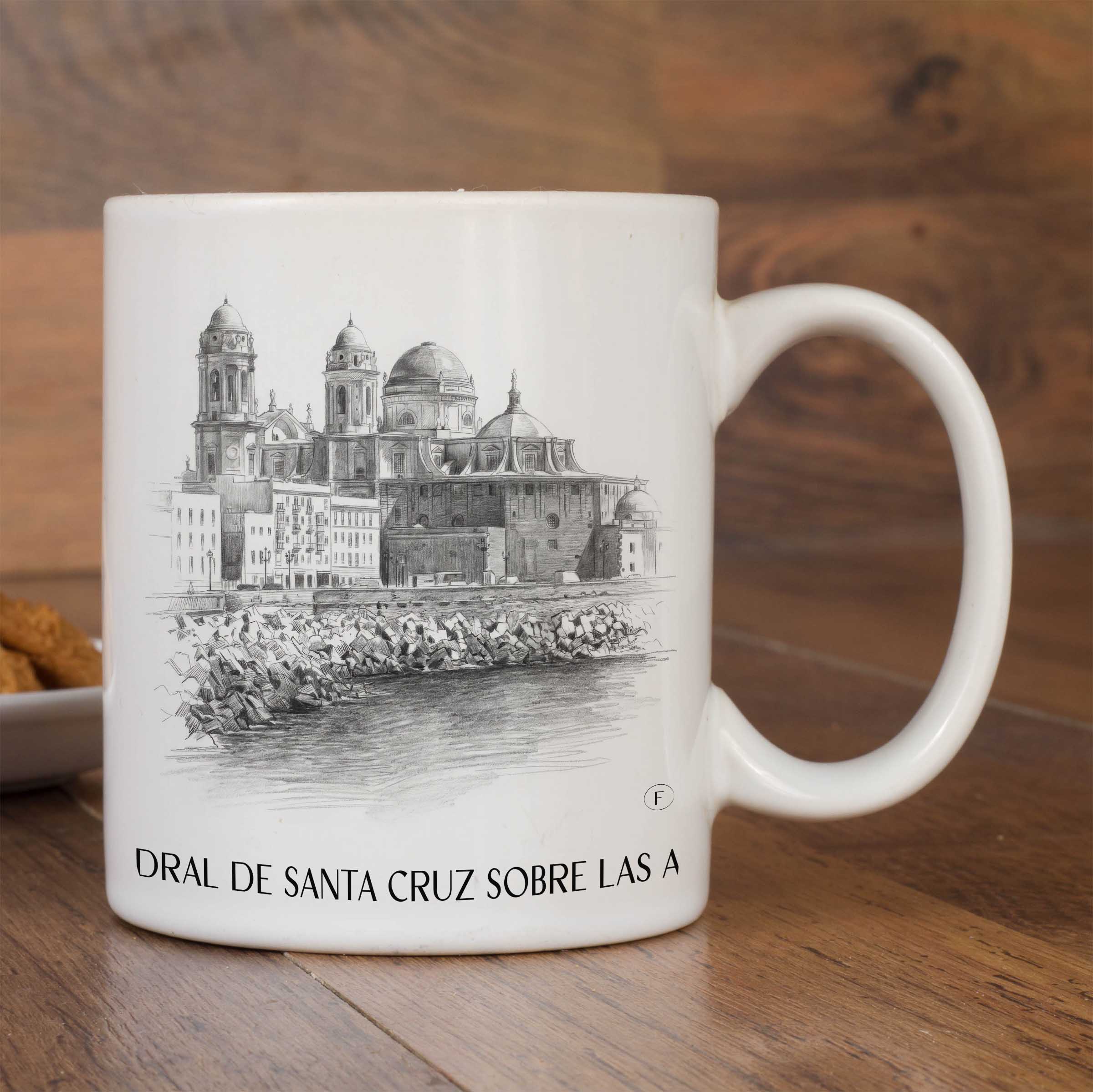 catedral-de-santa-cruz-sobre-las-aguas-cádiz-spanien-kaffeebecher-bleistift-zeichnung-drawing