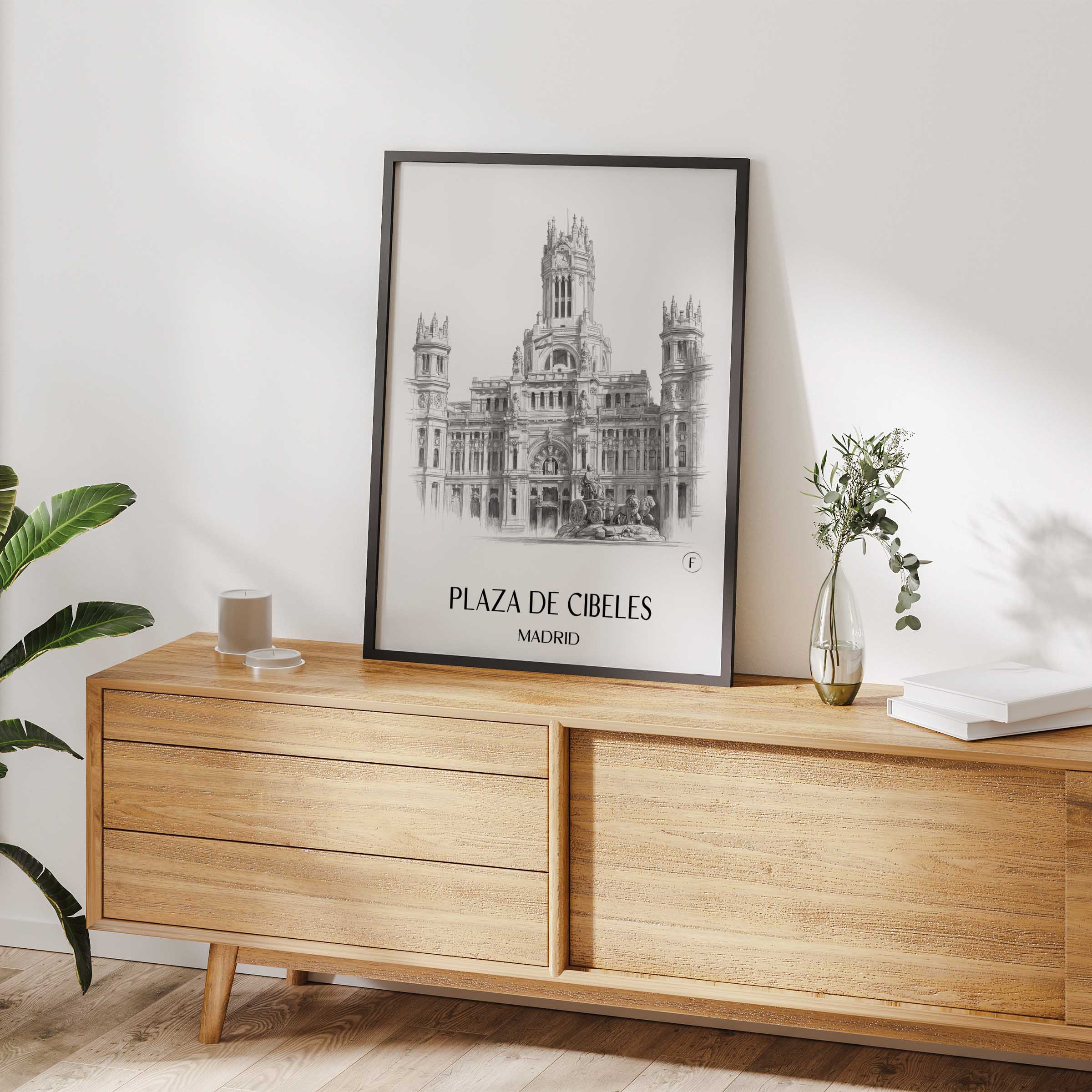 plaza-de-cibeles-madrid-spanien-poster-bleistift-zeichnung-drawing