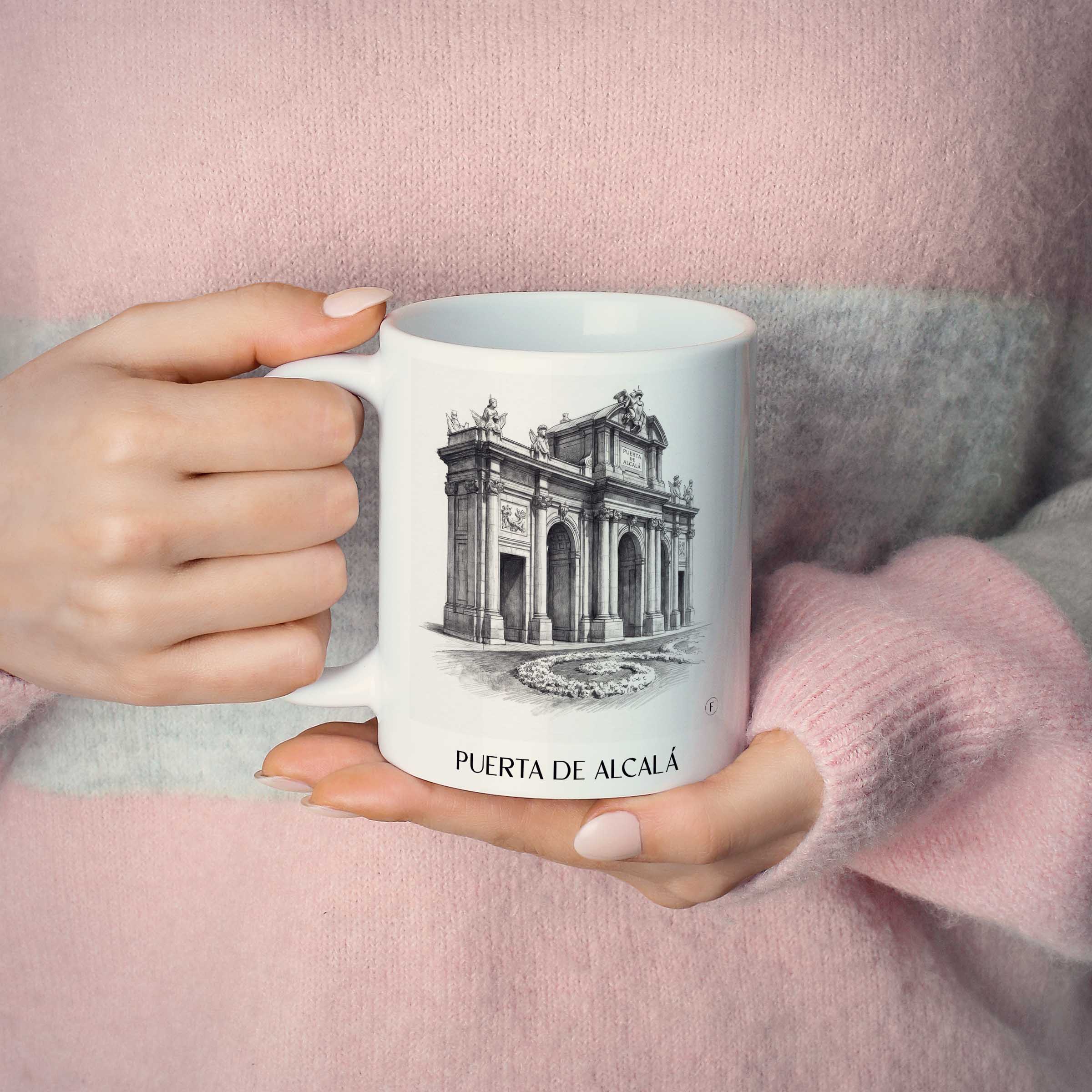 puerta-de-alcalá-madrid-spanien-kaffeebecher-bleistift-zeichnung-drawing