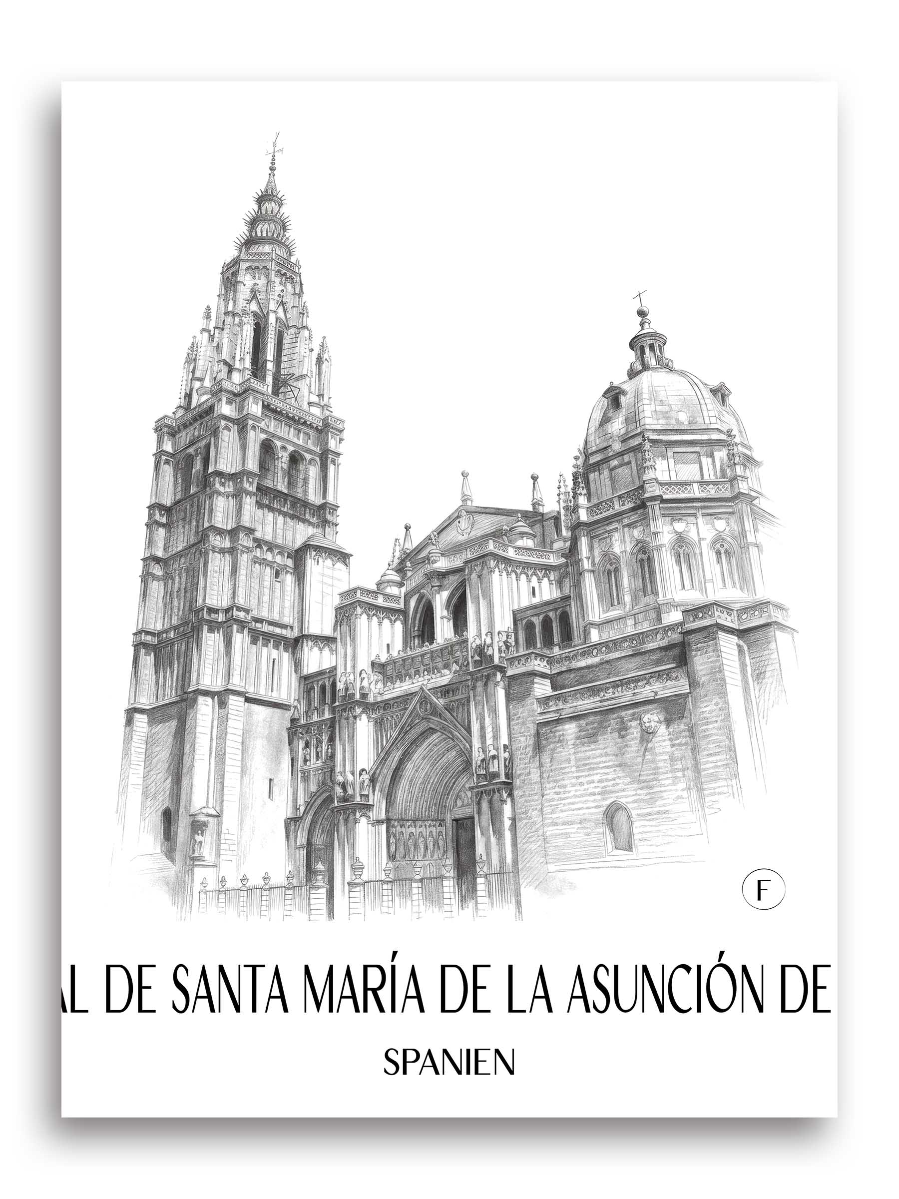 catedral-de-santa-maría-toledo-spanien-poster-bleistift-zeichnung-drawing