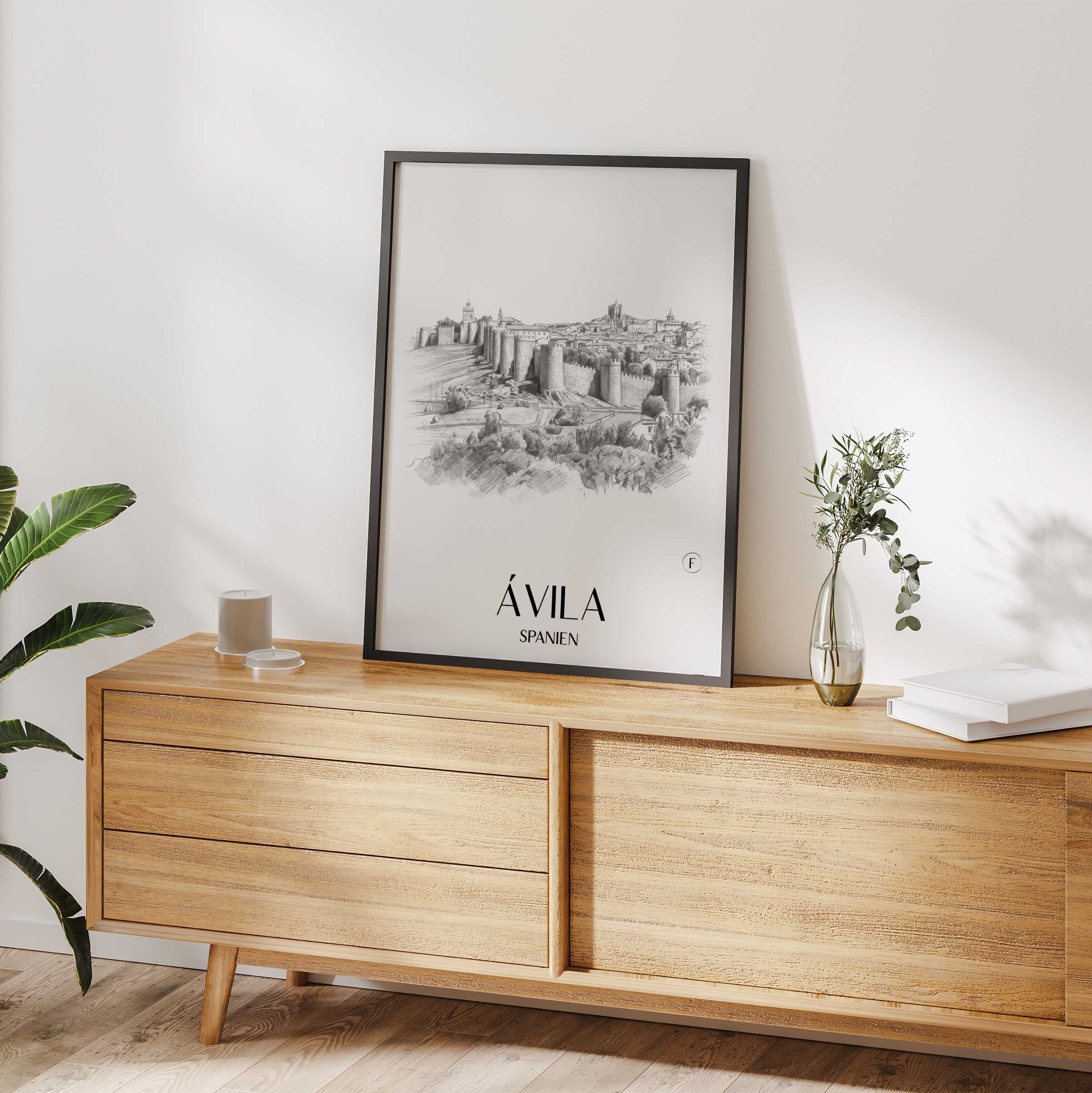 ávila-spanien-spanien-poster-bleistift-zeichnung-drawing
