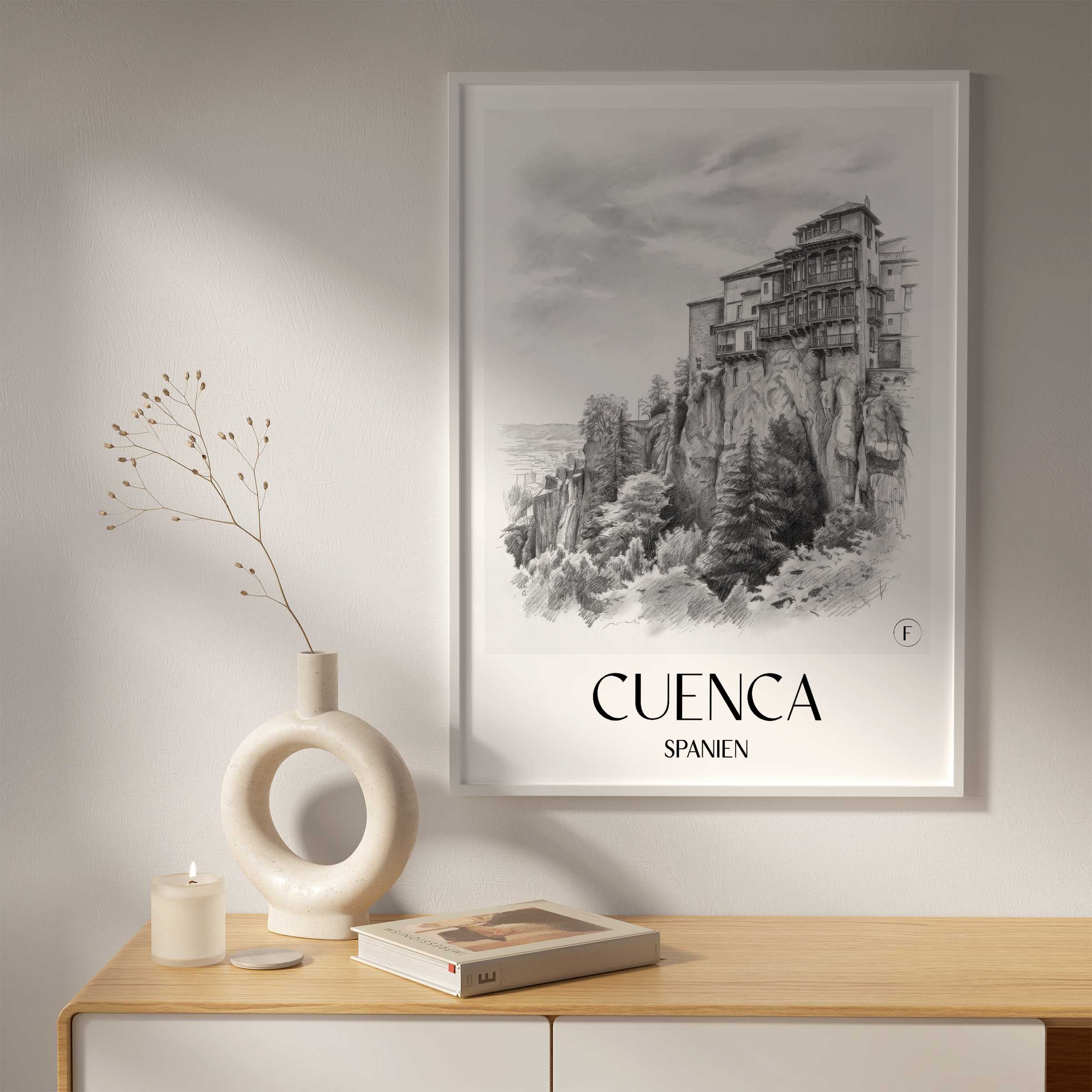 cuenca-spanien-spanien-poster-bleistift-zeichnung-drawing