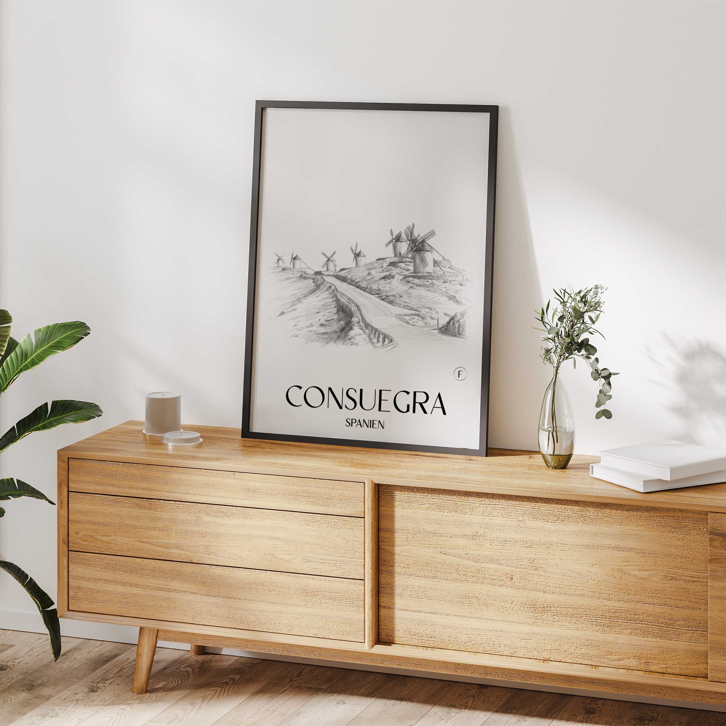 consuegra-spanien-spanien-poster-bleistift-zeichnung-drawing