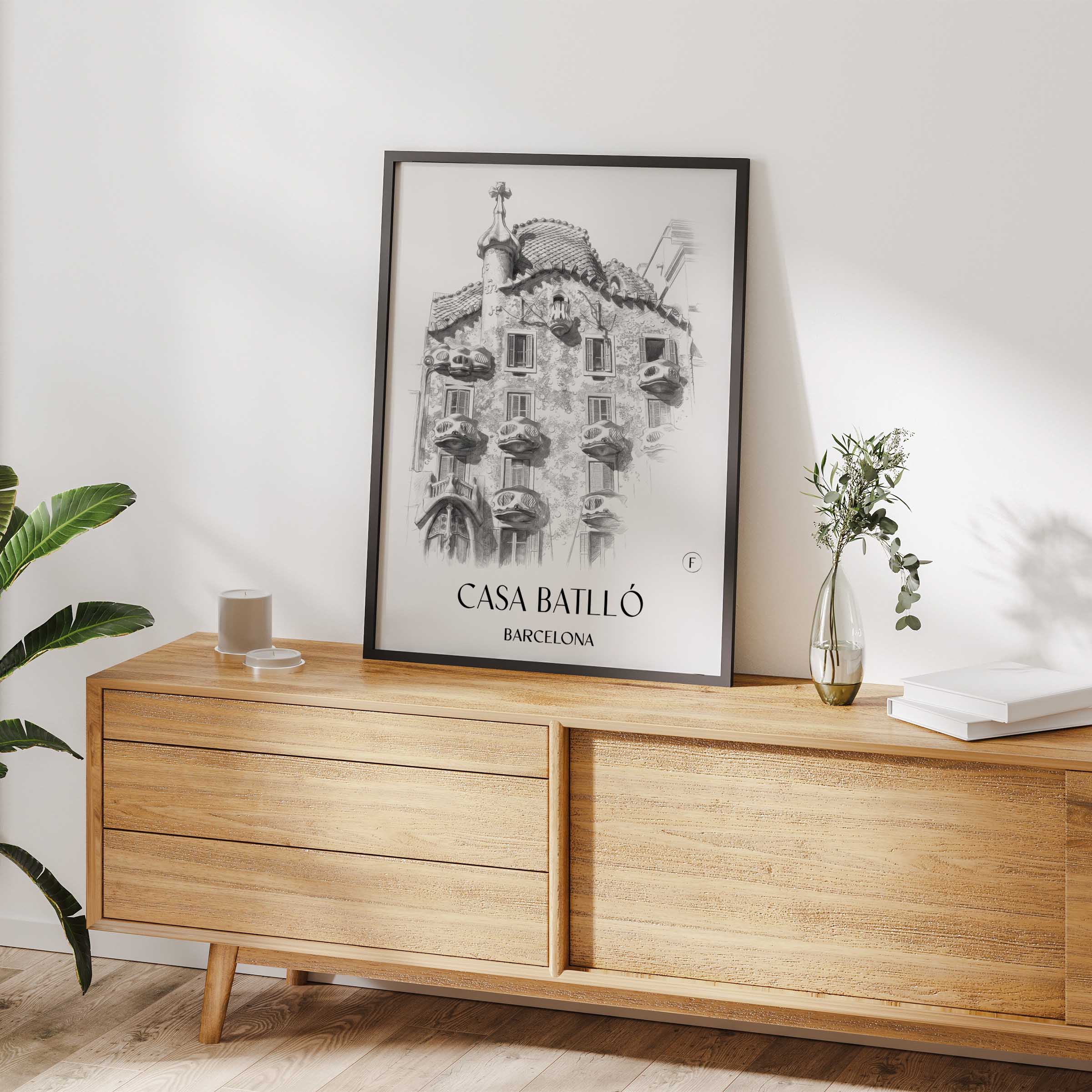 casa-batlló-barcelona-spanien-poster-bleistift-zeichnung-drawing