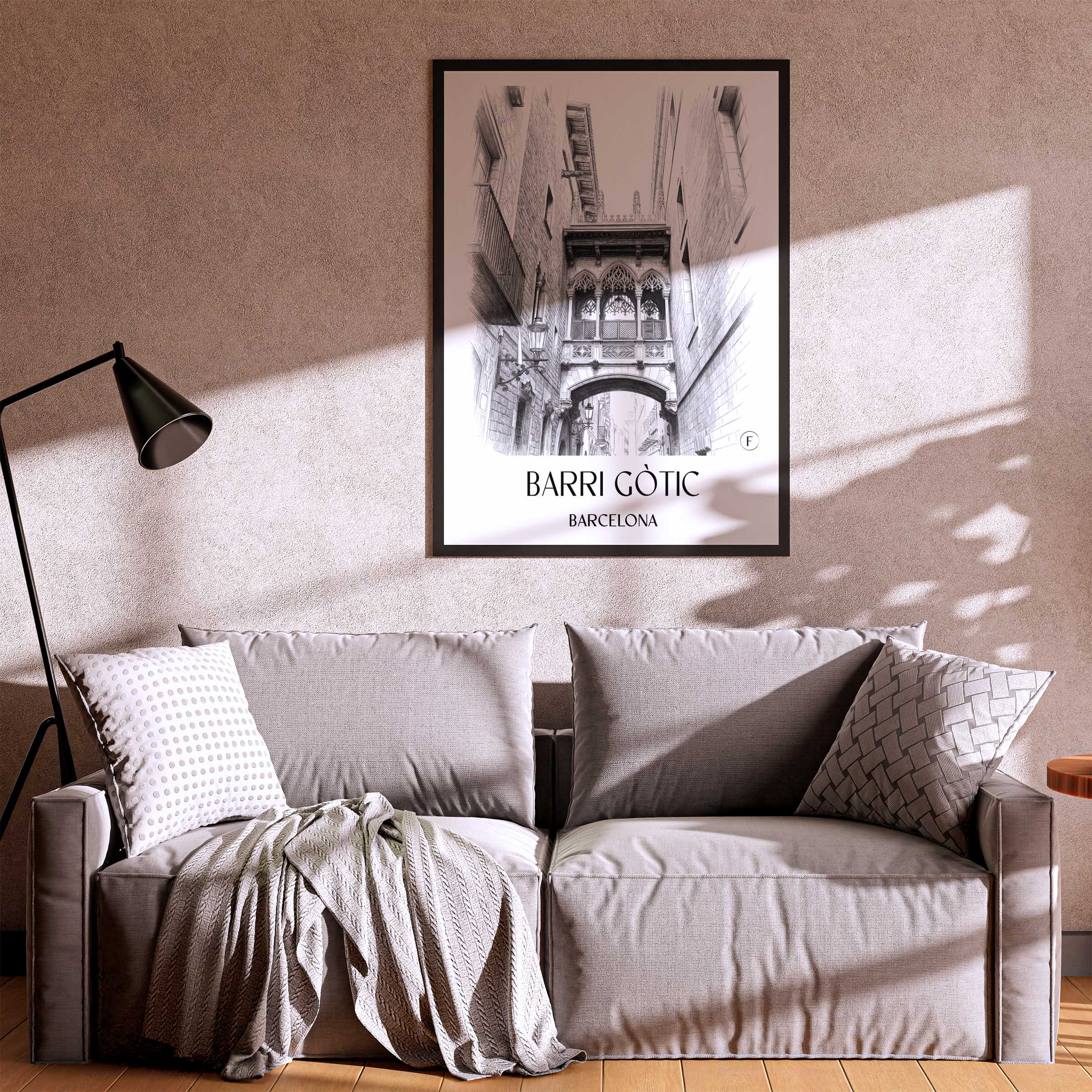 barri-gòtic-barcelona-spanien-poster-bleistift-zeichnung-drawing