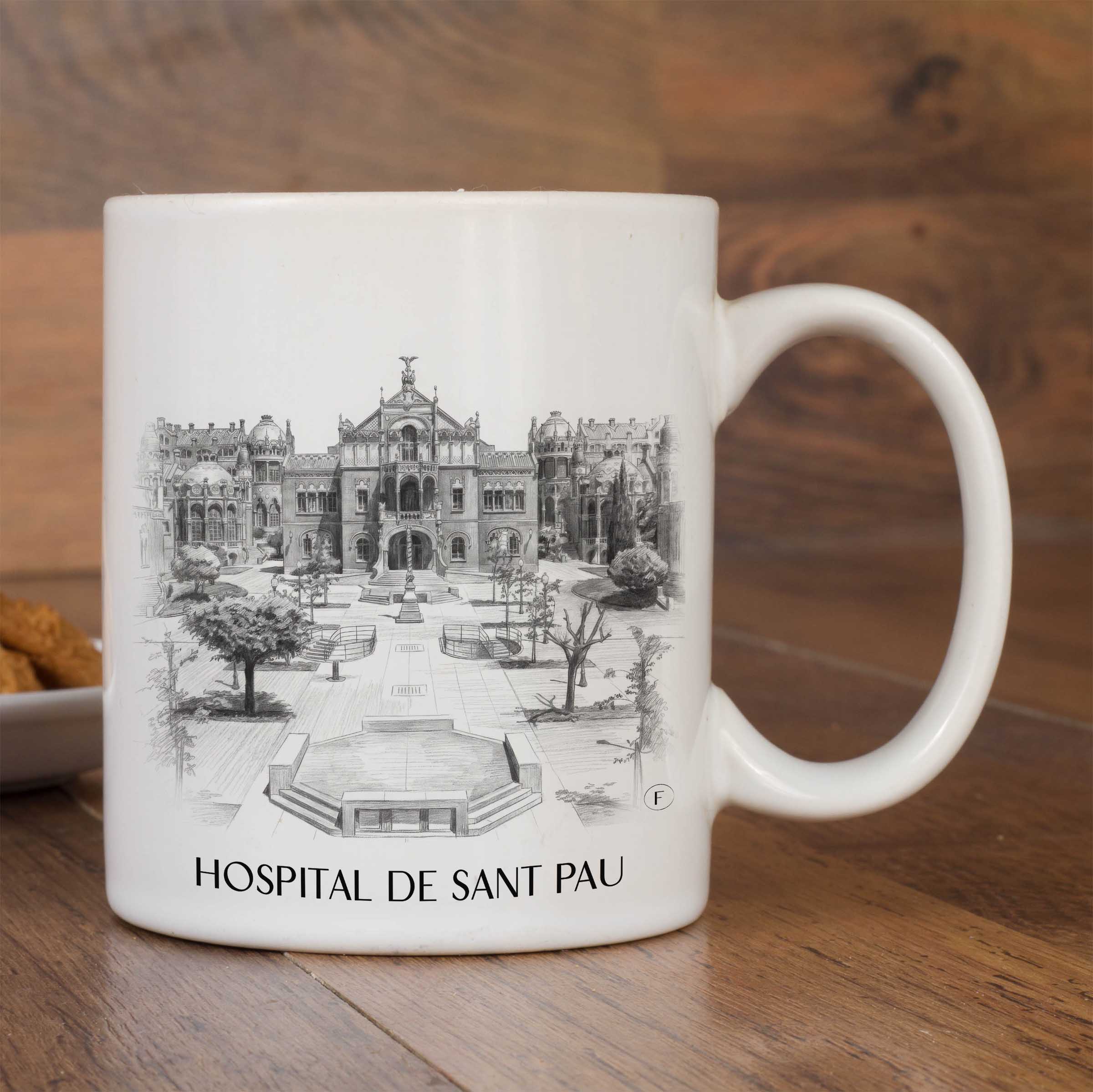 hospital-de-sant-pau-barcelona-spanien-kaffeebecher-bleistift-zeichnung-drawing