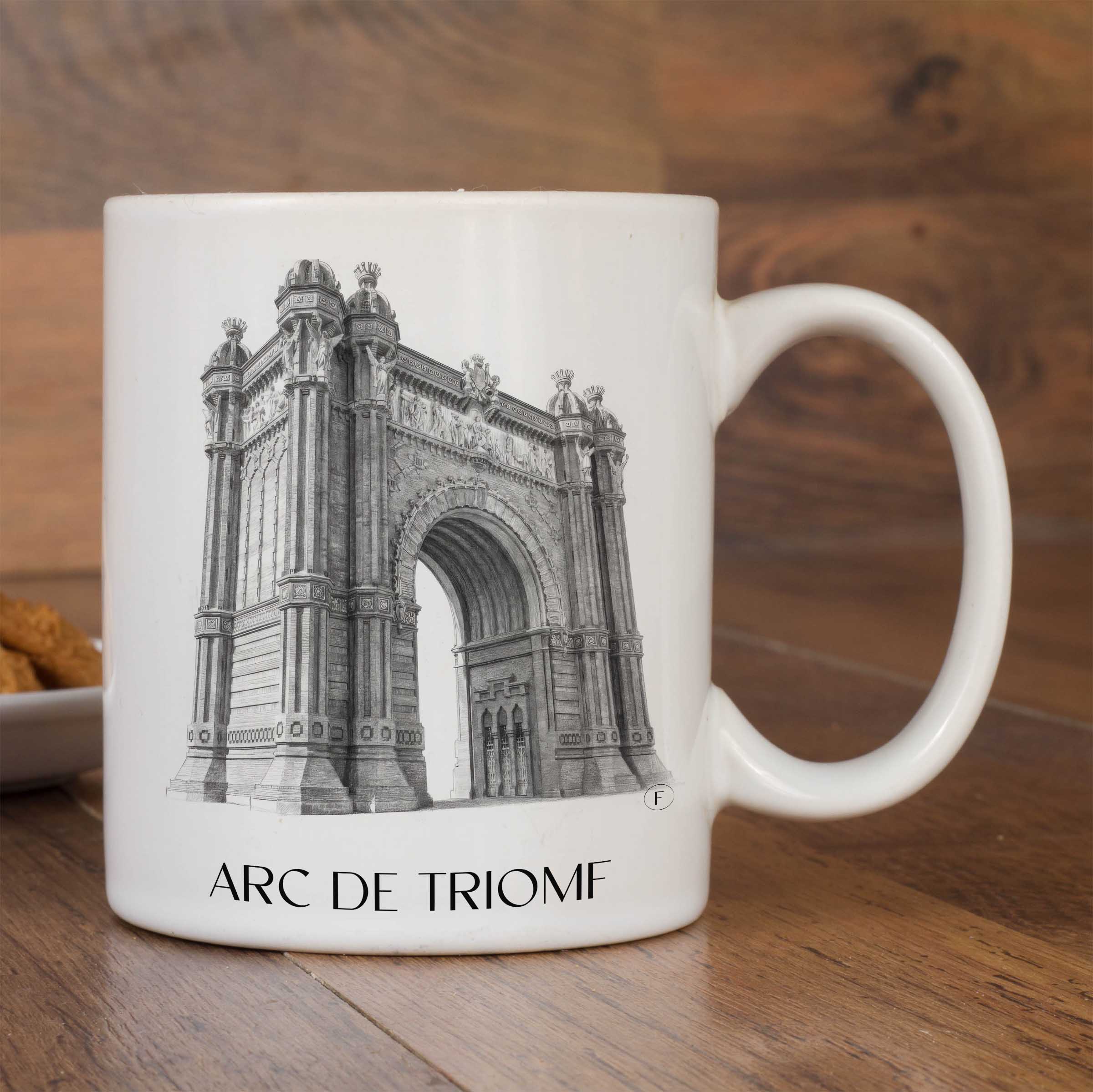 arc-de-triomf-barcelona-spanien-kaffeebecher-bleistift-zeichnung-drawing