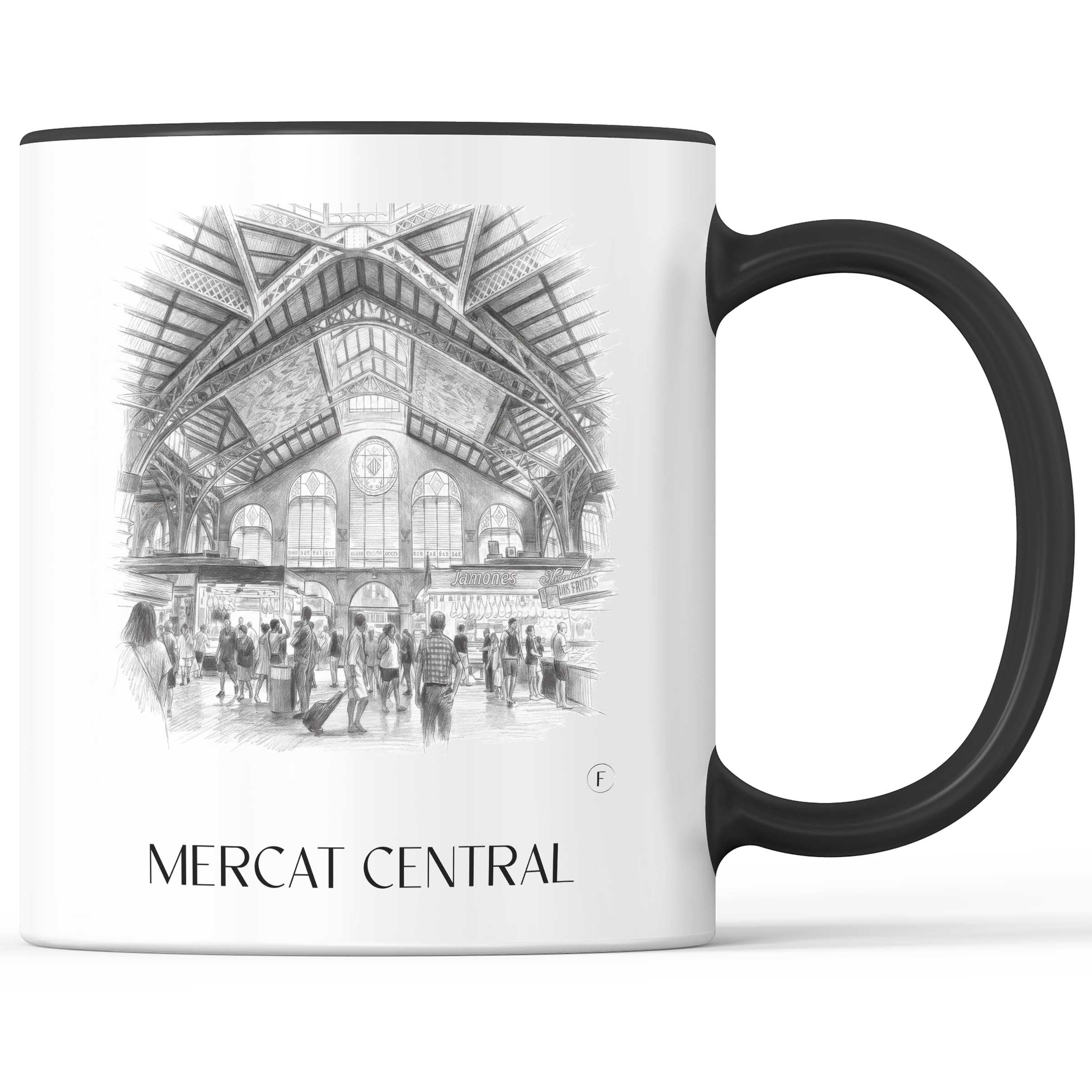 mercat-central-valencia-spanien-kaffeebecher-bleistift-zeichnung-drawing