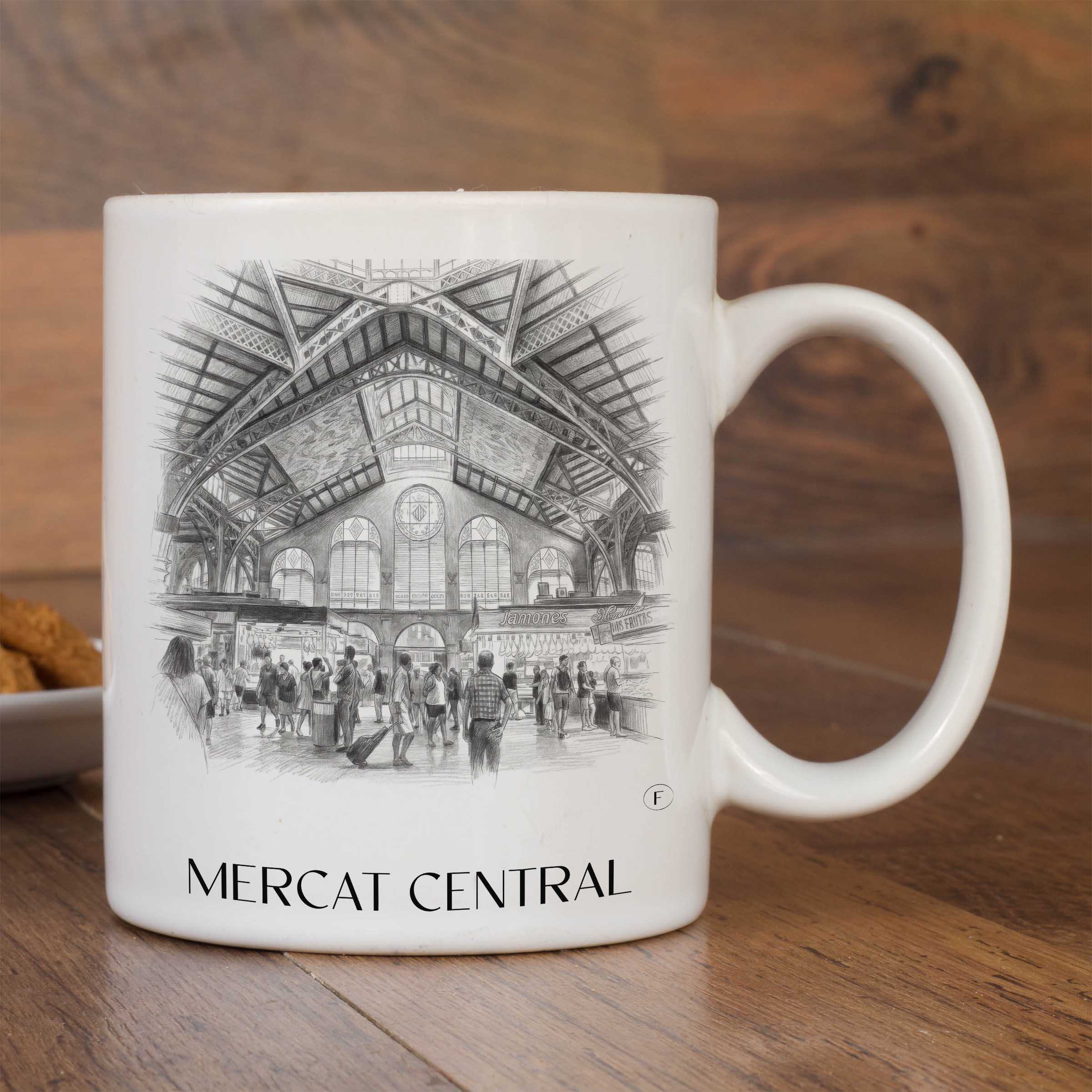 mercat-central-valencia-spanien-kaffeebecher-bleistift-zeichnung-drawing