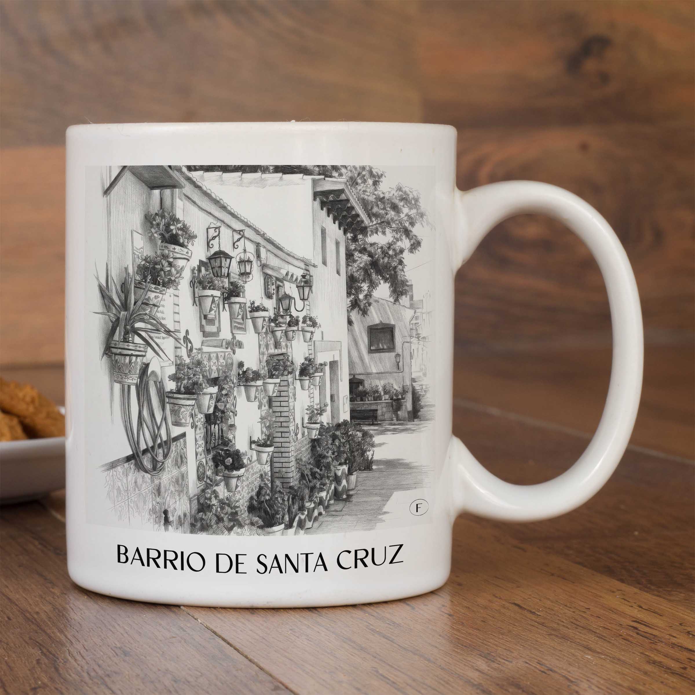 barrio-de-santa-cruz-alicante-spanien-kaffeebecher-bleistift-zeichnung-drawing