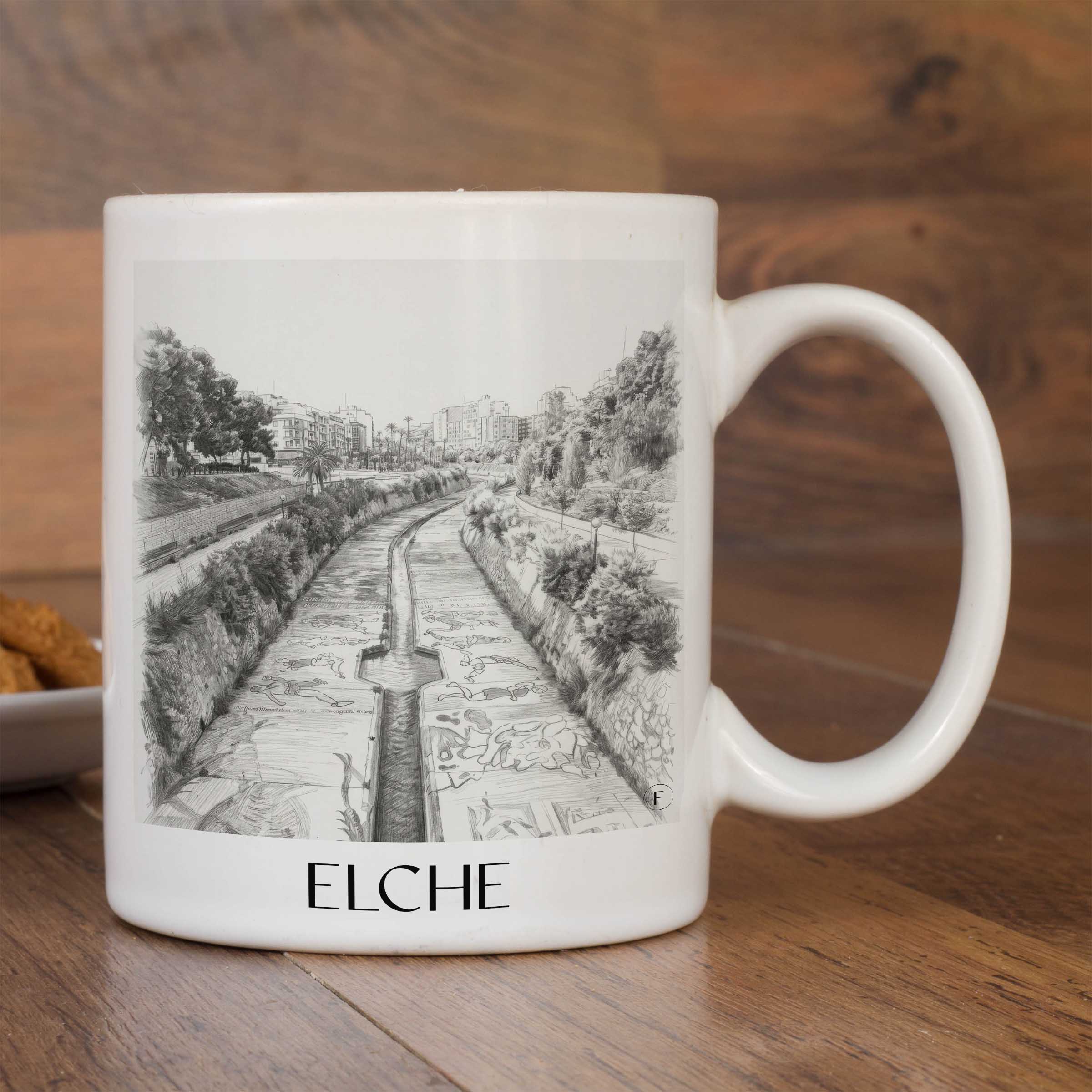 elche-spanien-spanien-kaffeebecher-bleistift-zeichnung-drawing