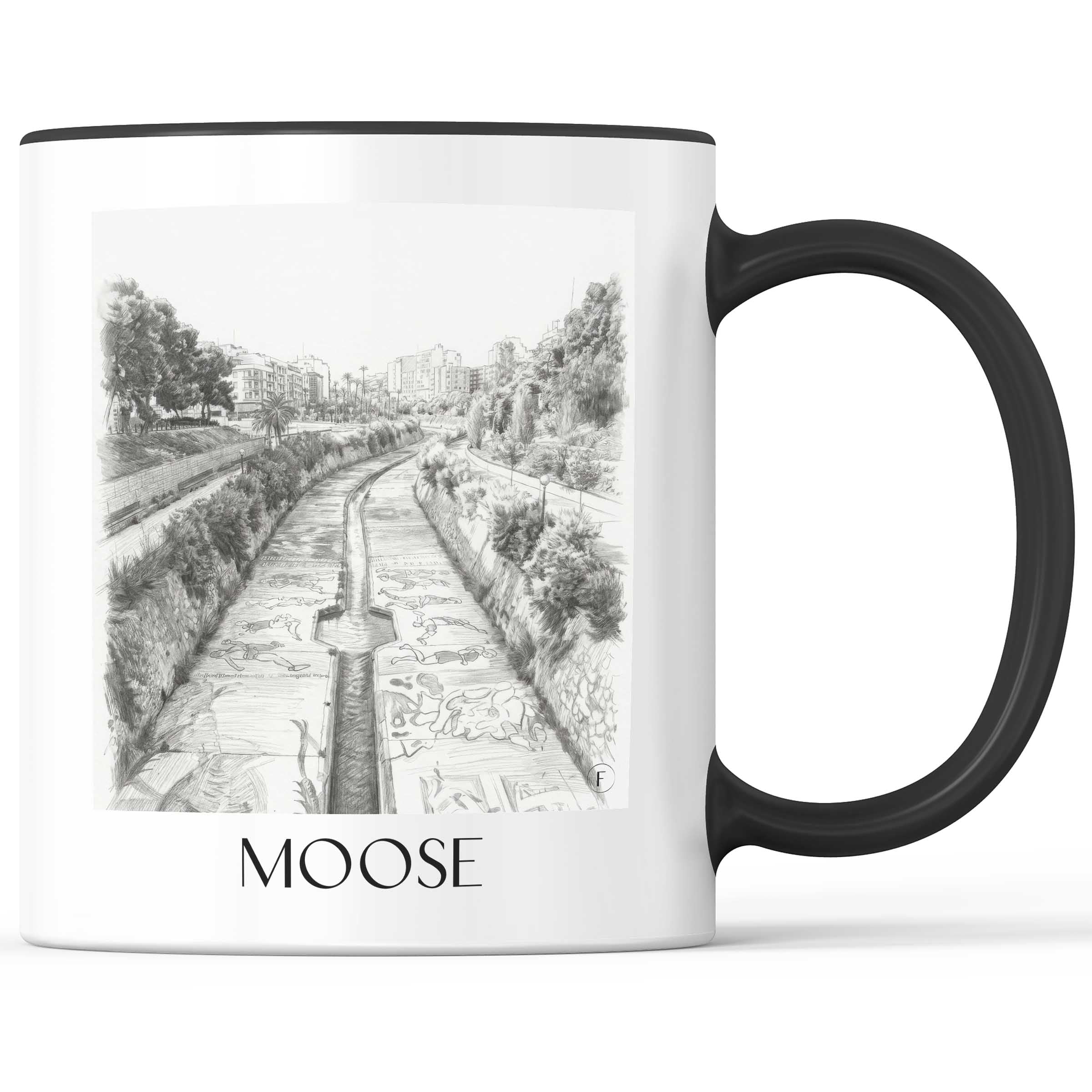 Elche Kaffeebecher - Spanien - Spanien Becher - Kaffeetasse im Zeichnung Stil