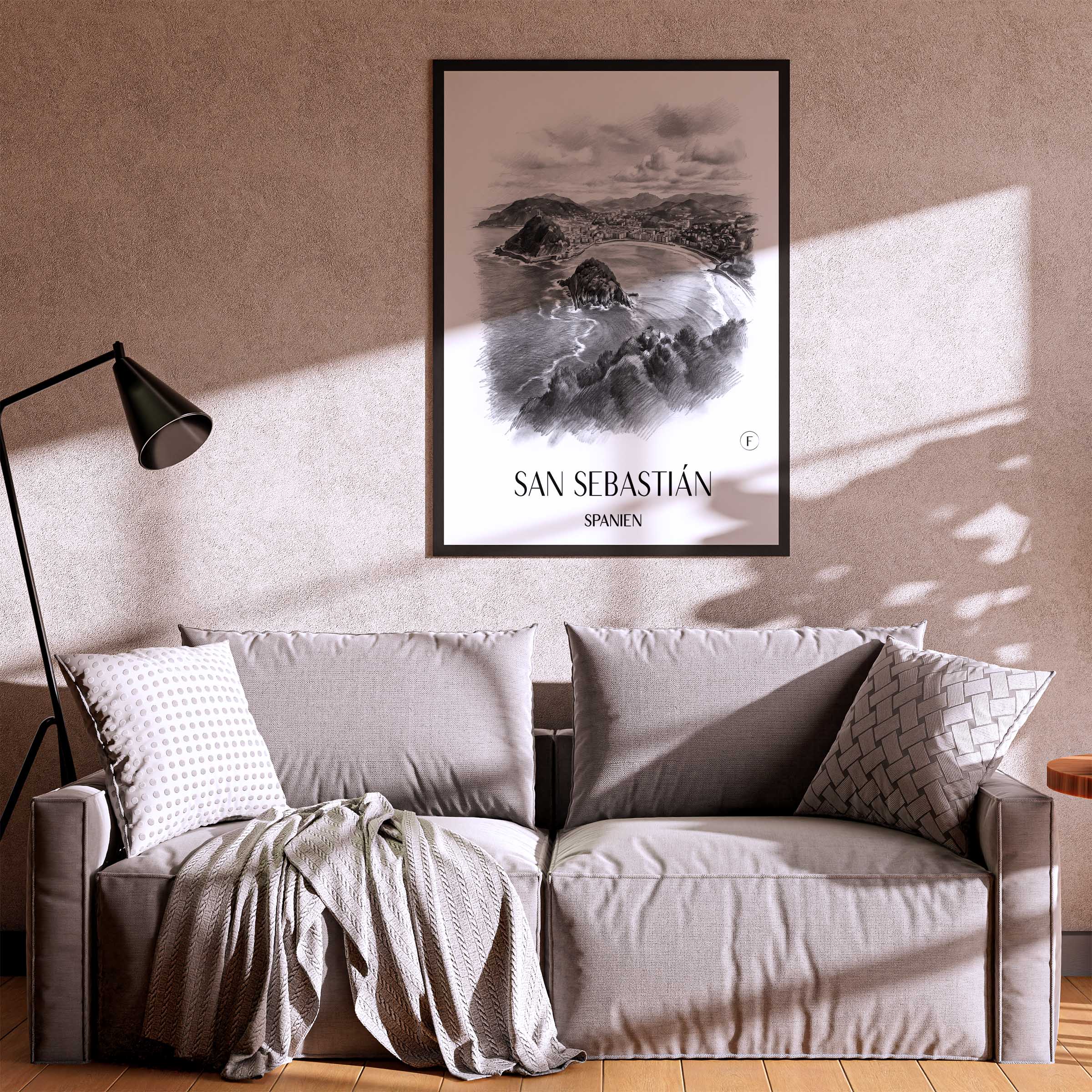 san-sebastián-spanien-spanien-poster-bleistift-zeichnung-drawing