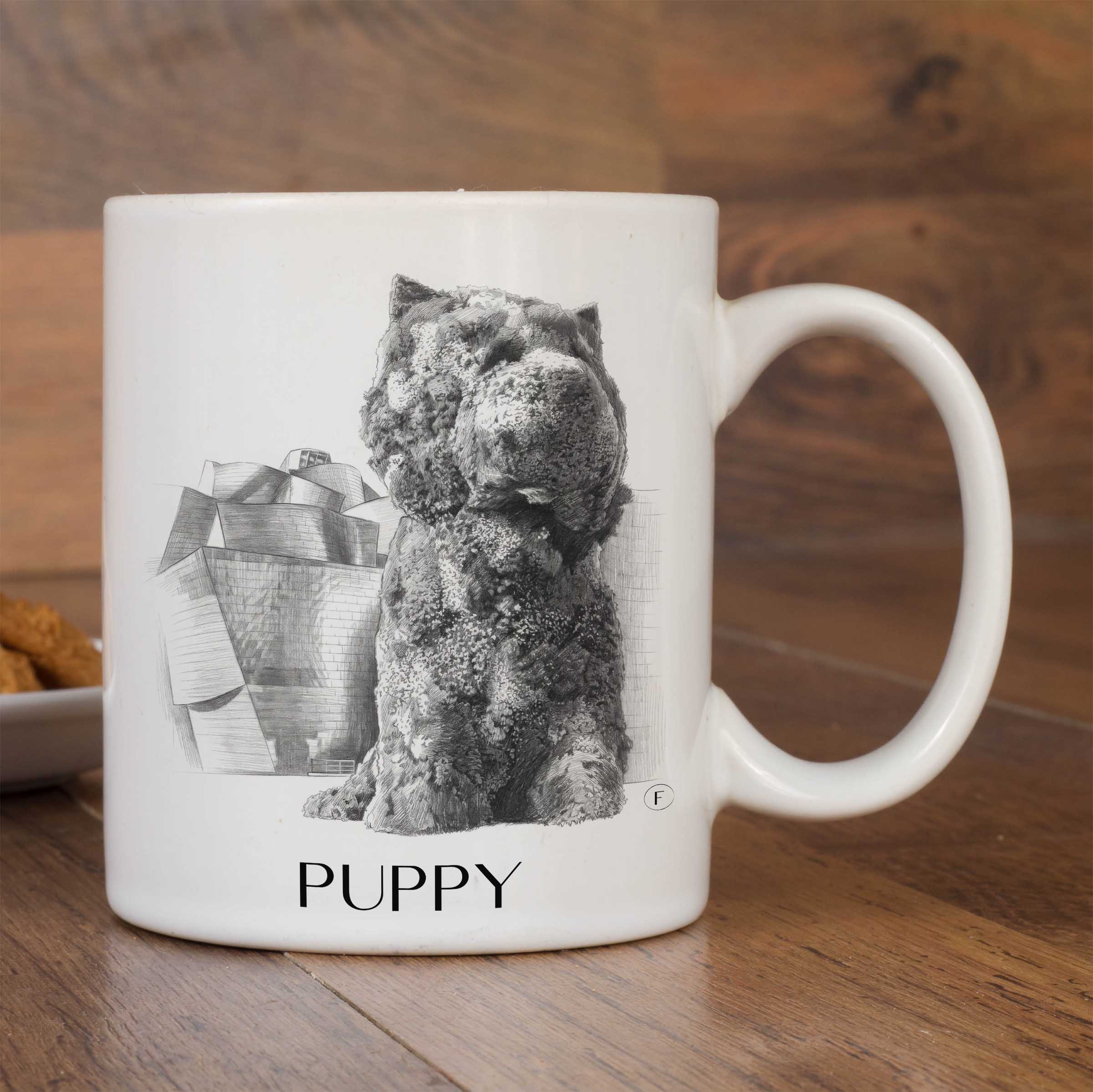 puppy-bilbao-spanien-kaffeebecher-bleistift-zeichnung-drawing