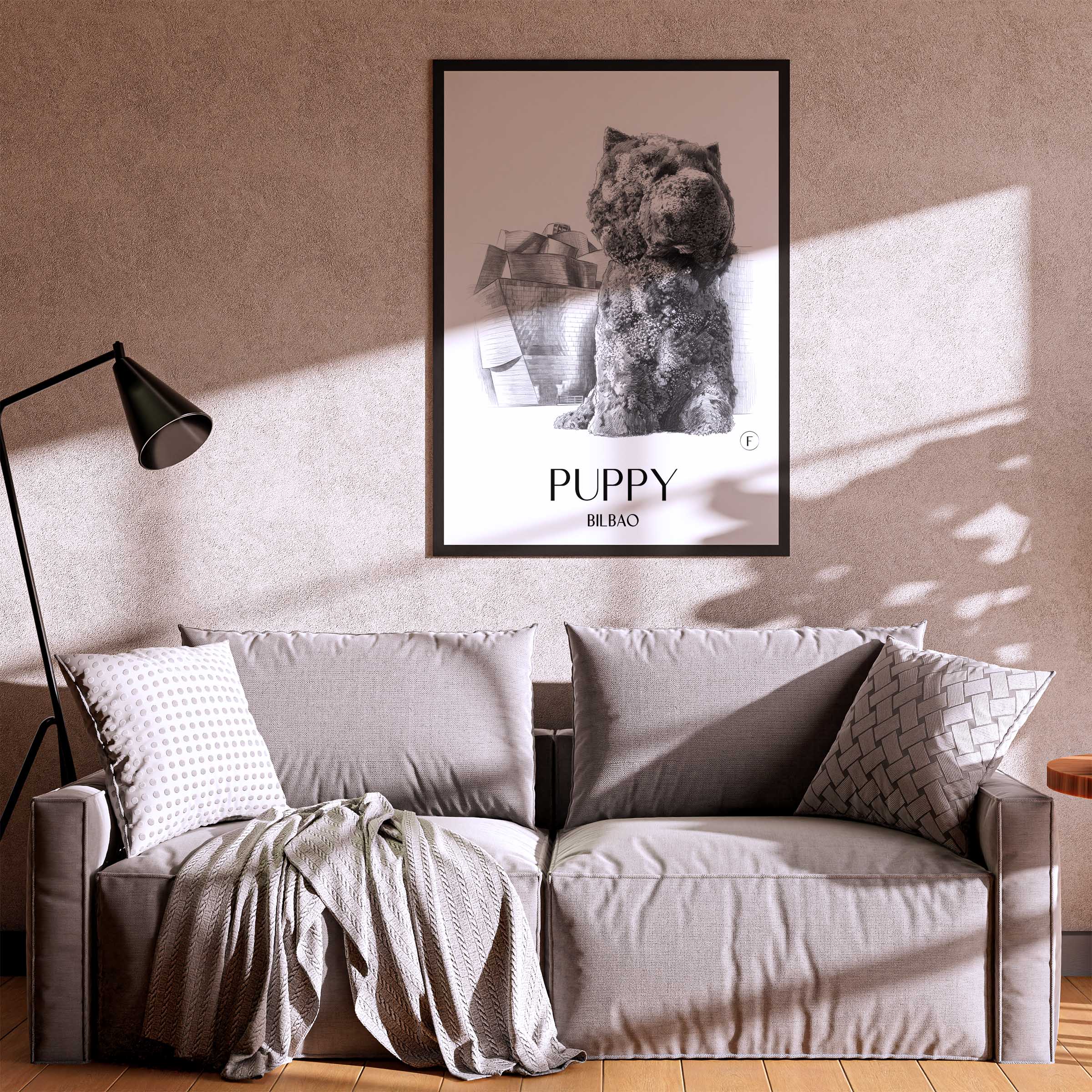 puppy-bilbao-spanien-poster-bleistift-zeichnung-drawing