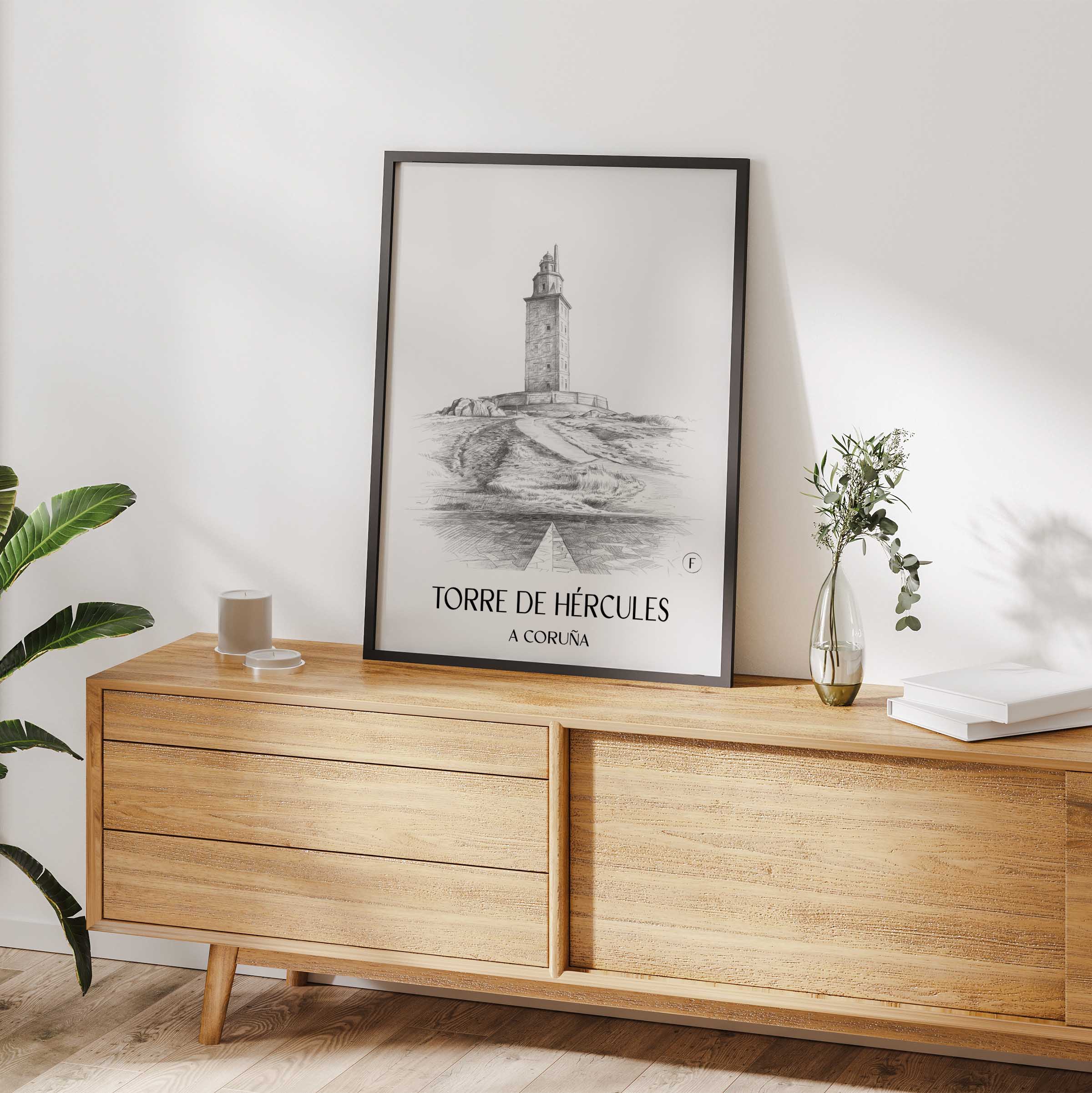 torre-de-hércules-a-coruña-spanien-poster-bleistift-zeichnung-drawing
