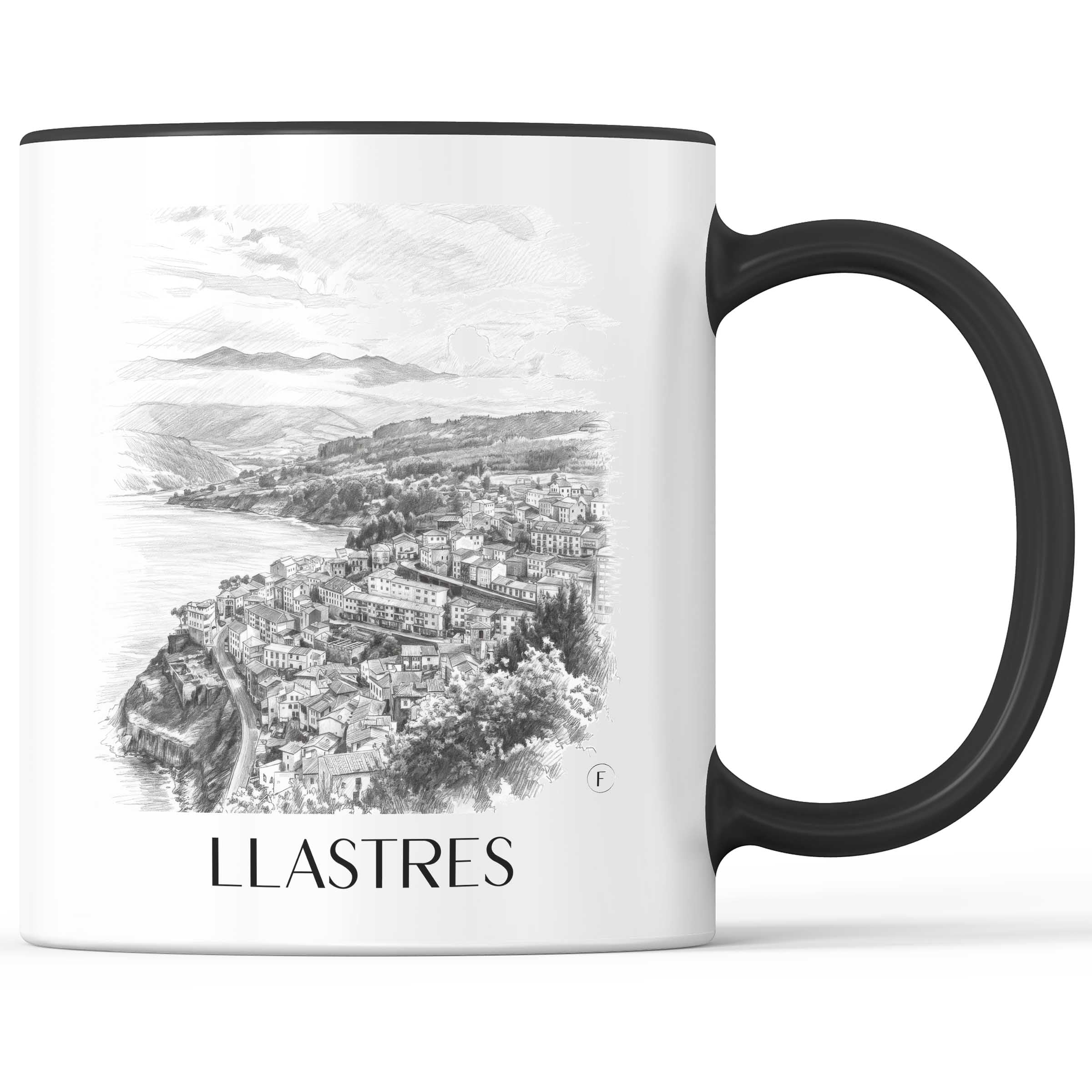 Llastres Kaffeebecher - Spanien - Spanien Becher - Kaffeetasse im Zeichnung Stil