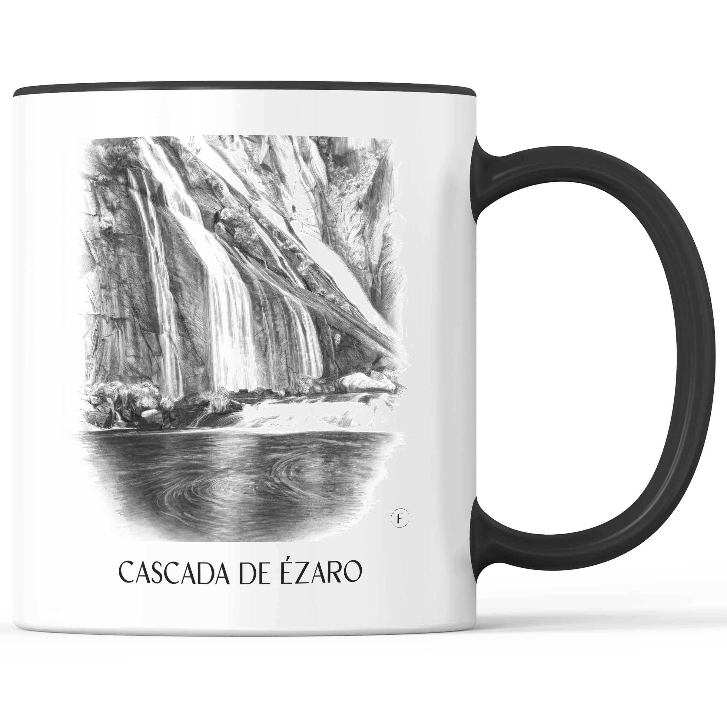 cascada-de-ézaro-galicien-spanien-kaffeebecher-bleistift-zeichnung-drawing