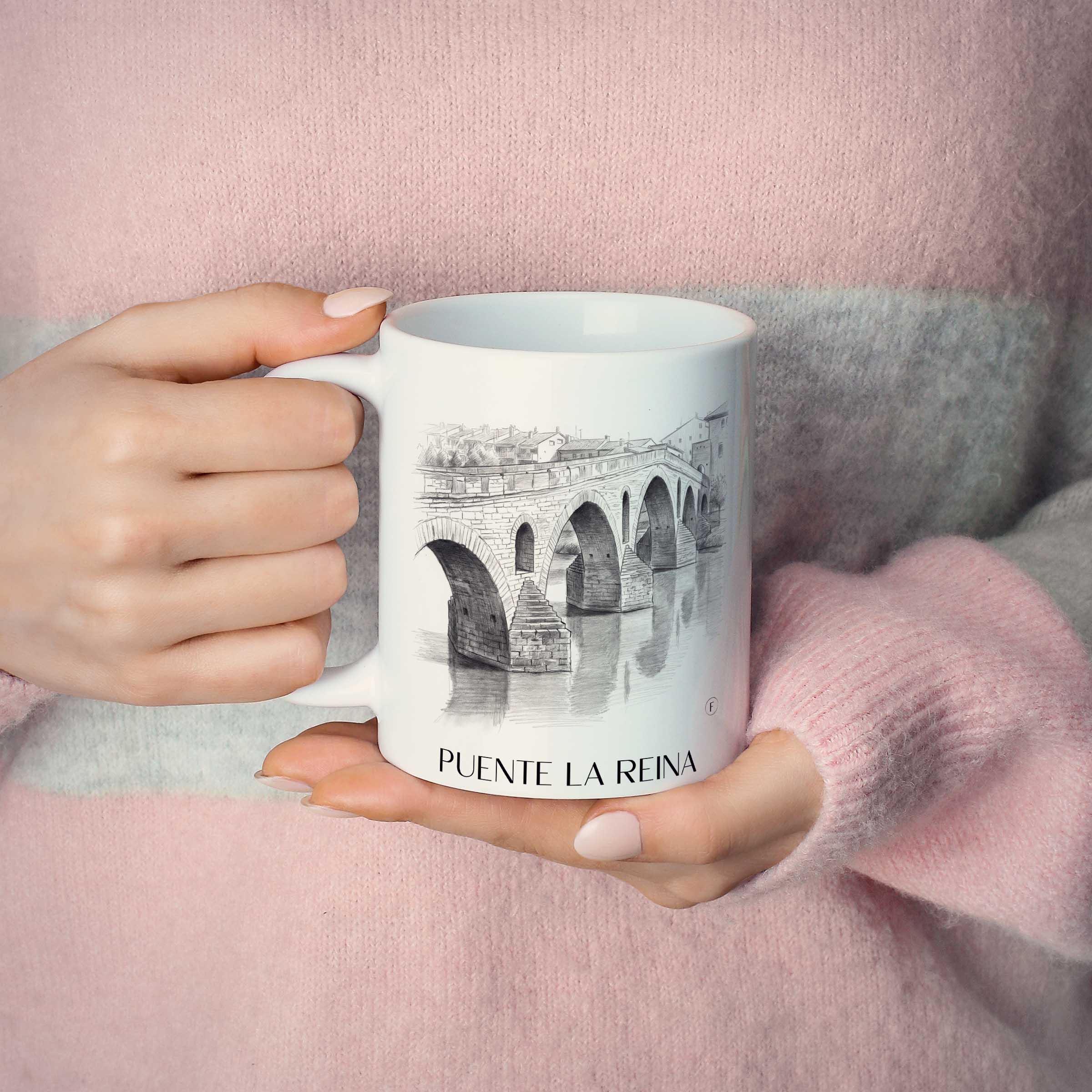 puente-la-reina-spanien-spanien-kaffeebecher-bleistift-zeichnung-drawing