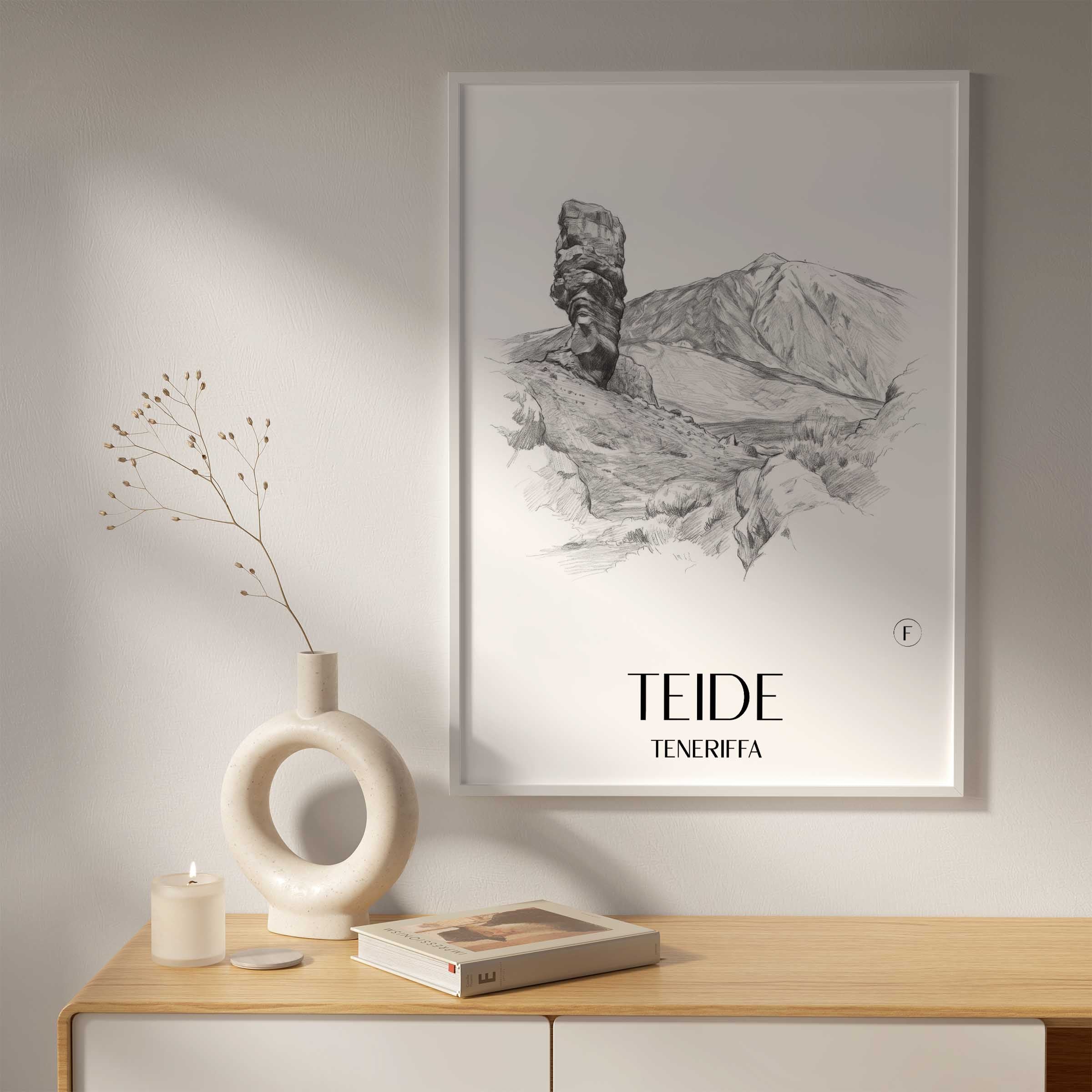 teide-teneriffa-spanien-poster-bleistift-zeichnung-drawing