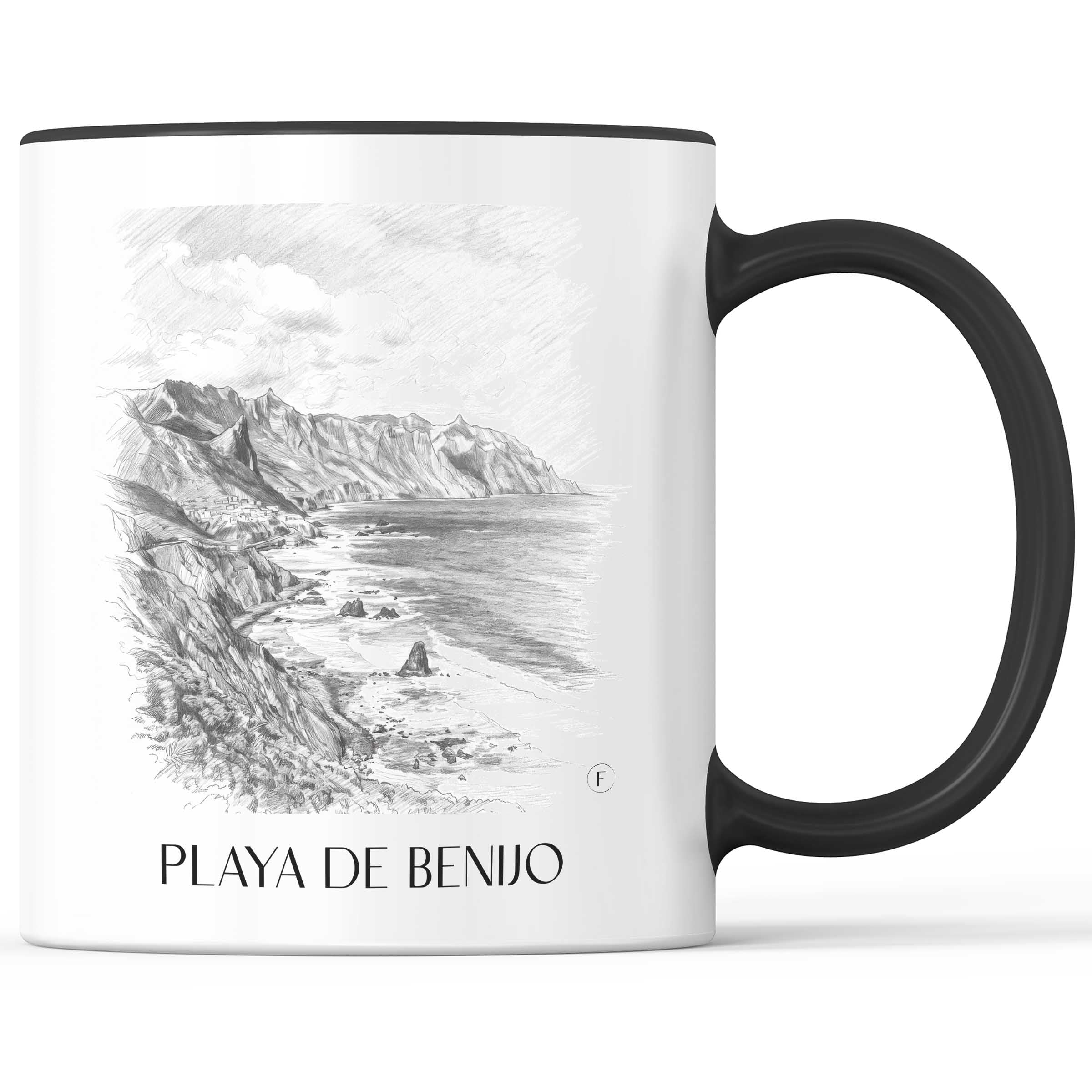playa-de-benijo-teneriffa-spanien-kaffeebecher-bleistift-zeichnung-drawing