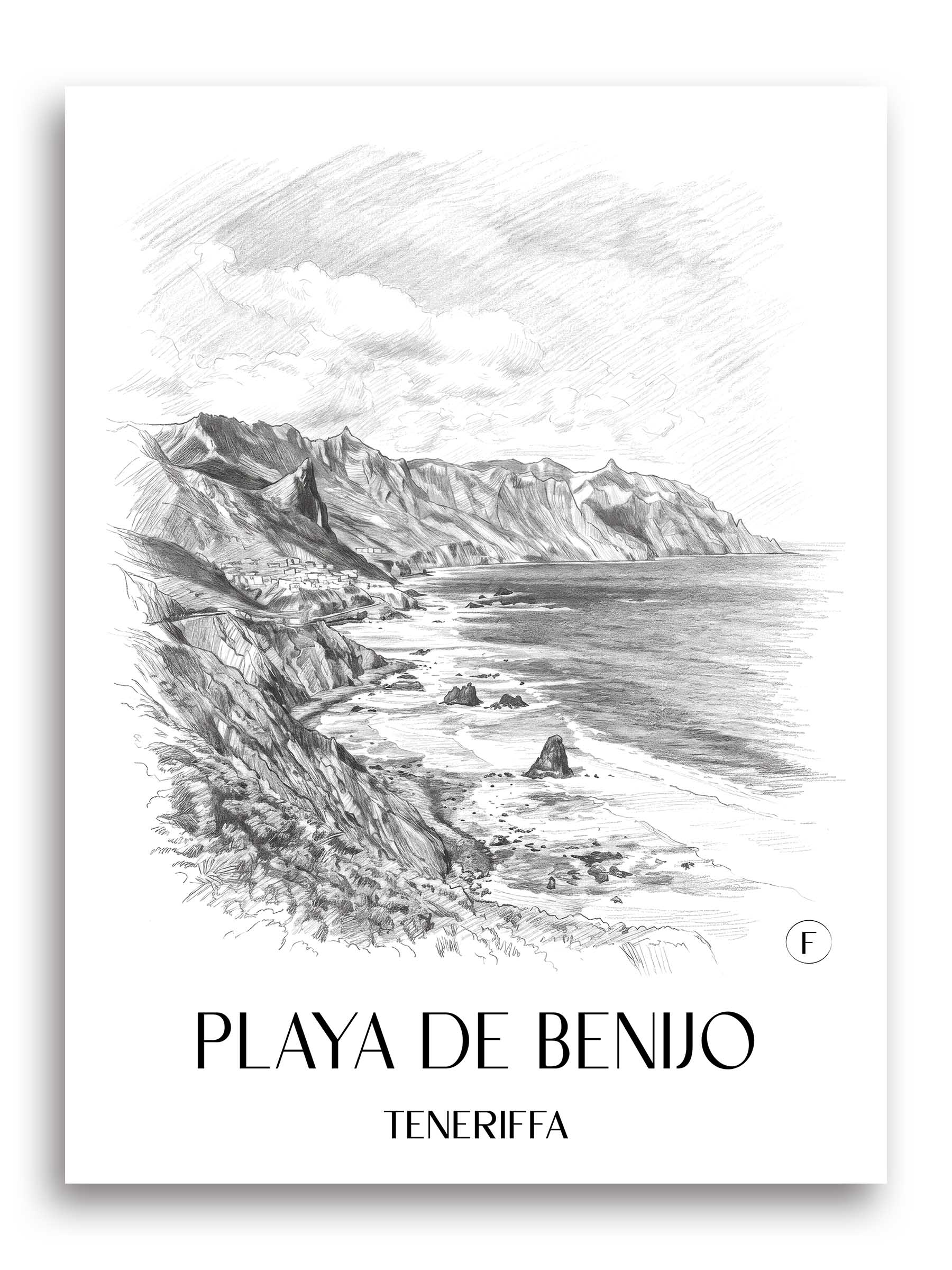 playa-de-benijo-teneriffa-spanien-poster-bleistift-zeichnung-drawing