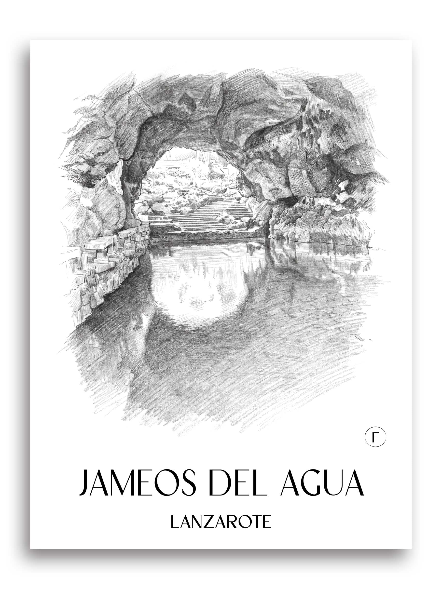 jameos-del-agua-lanzarote-spanien-poster-bleistift-zeichnung-drawing