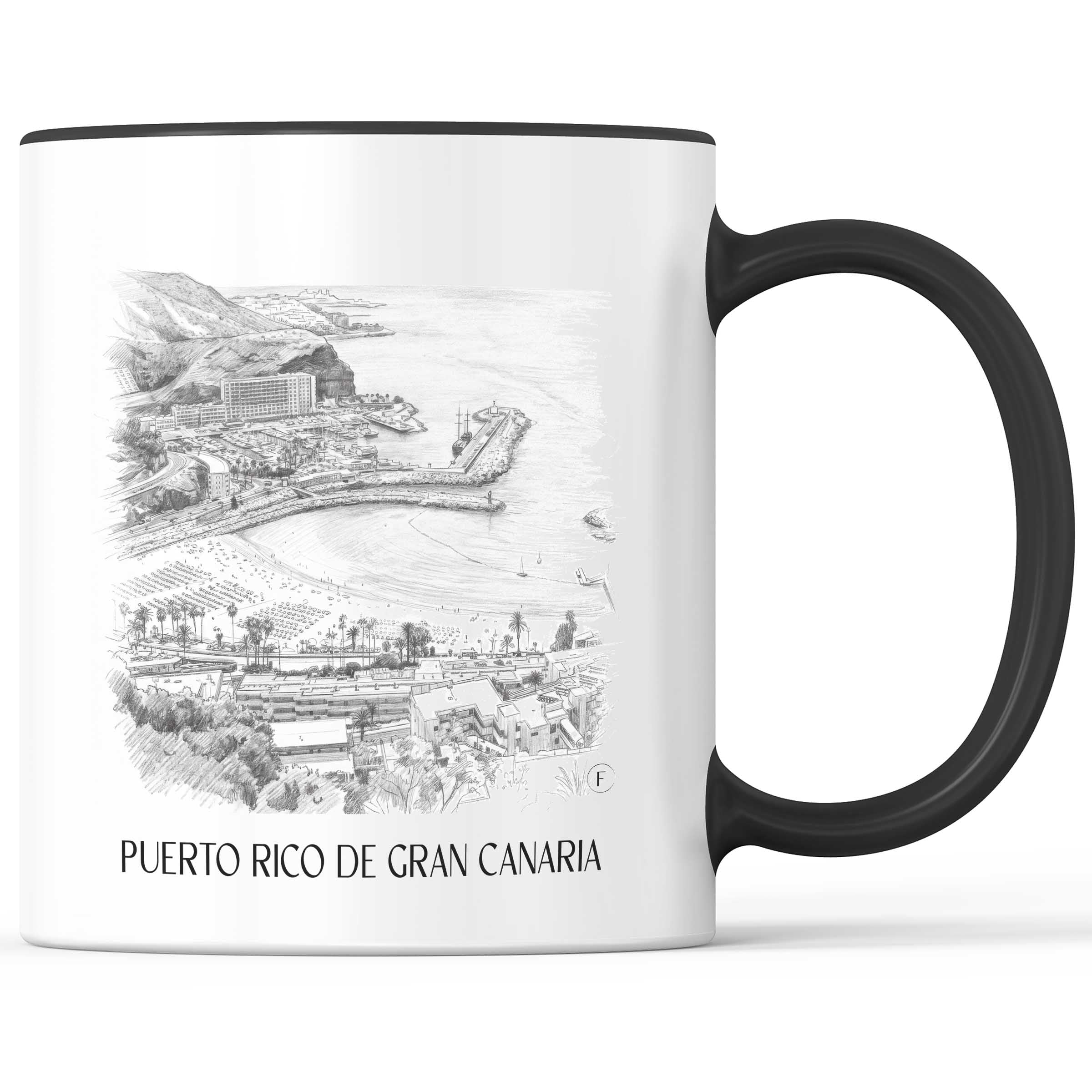 puerto-rico-gran-canaria-spanien-kaffeebecher-bleistift-zeichnung-drawing