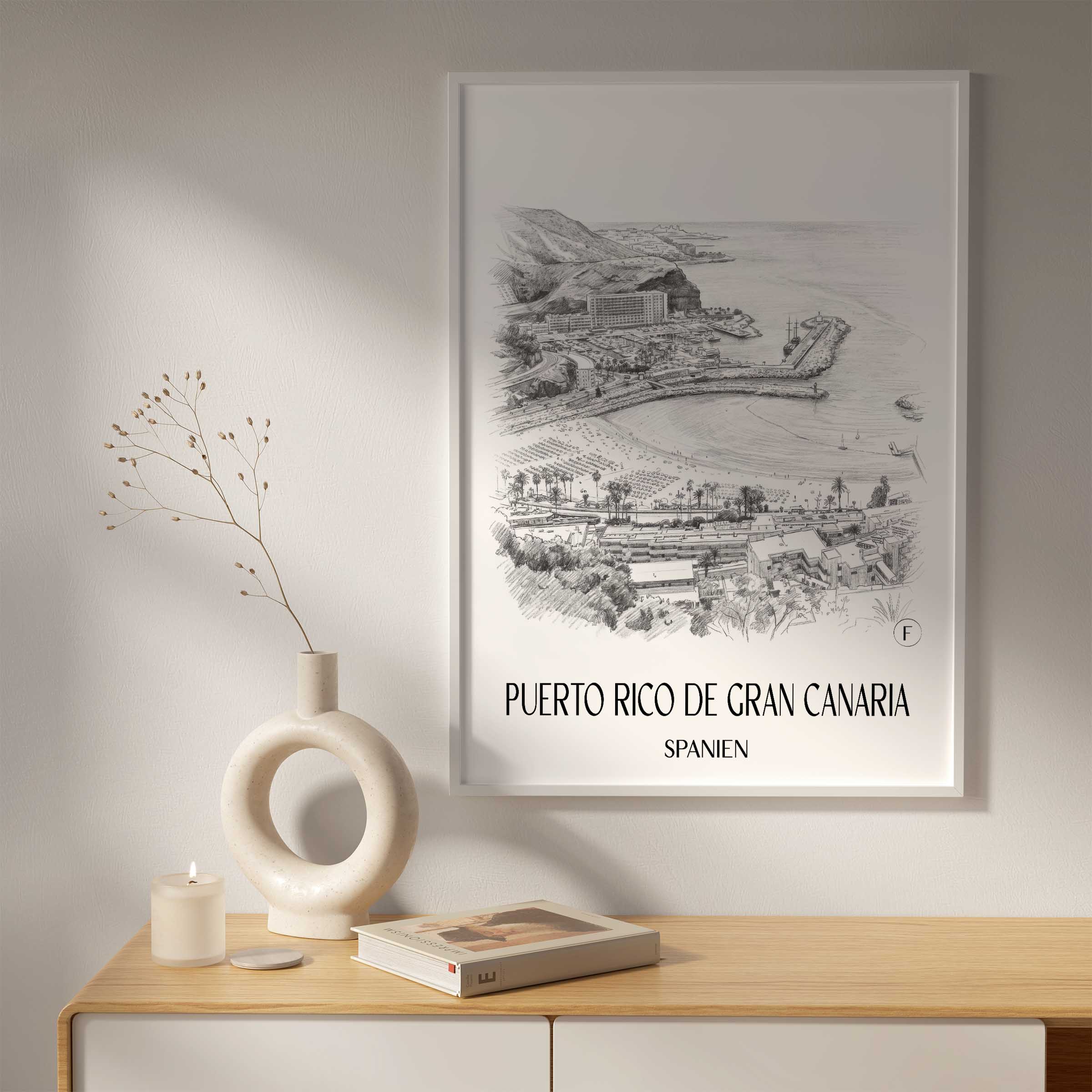 puerto-rico-gran-canaria-spanien-poster-bleistift-zeichnung-drawing