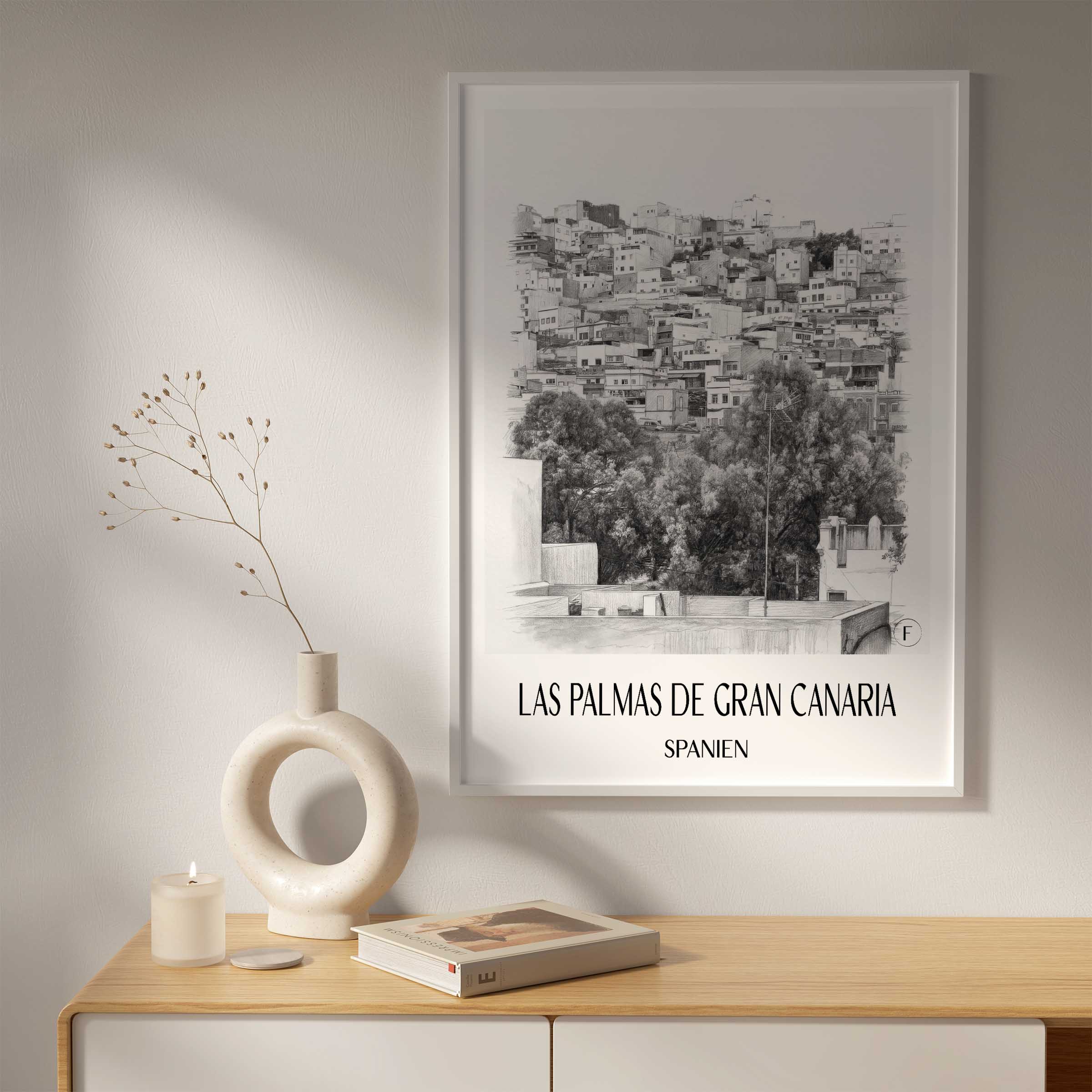las-palmas-gran-canaria-spanien-poster-bleistift-zeichnung-drawing