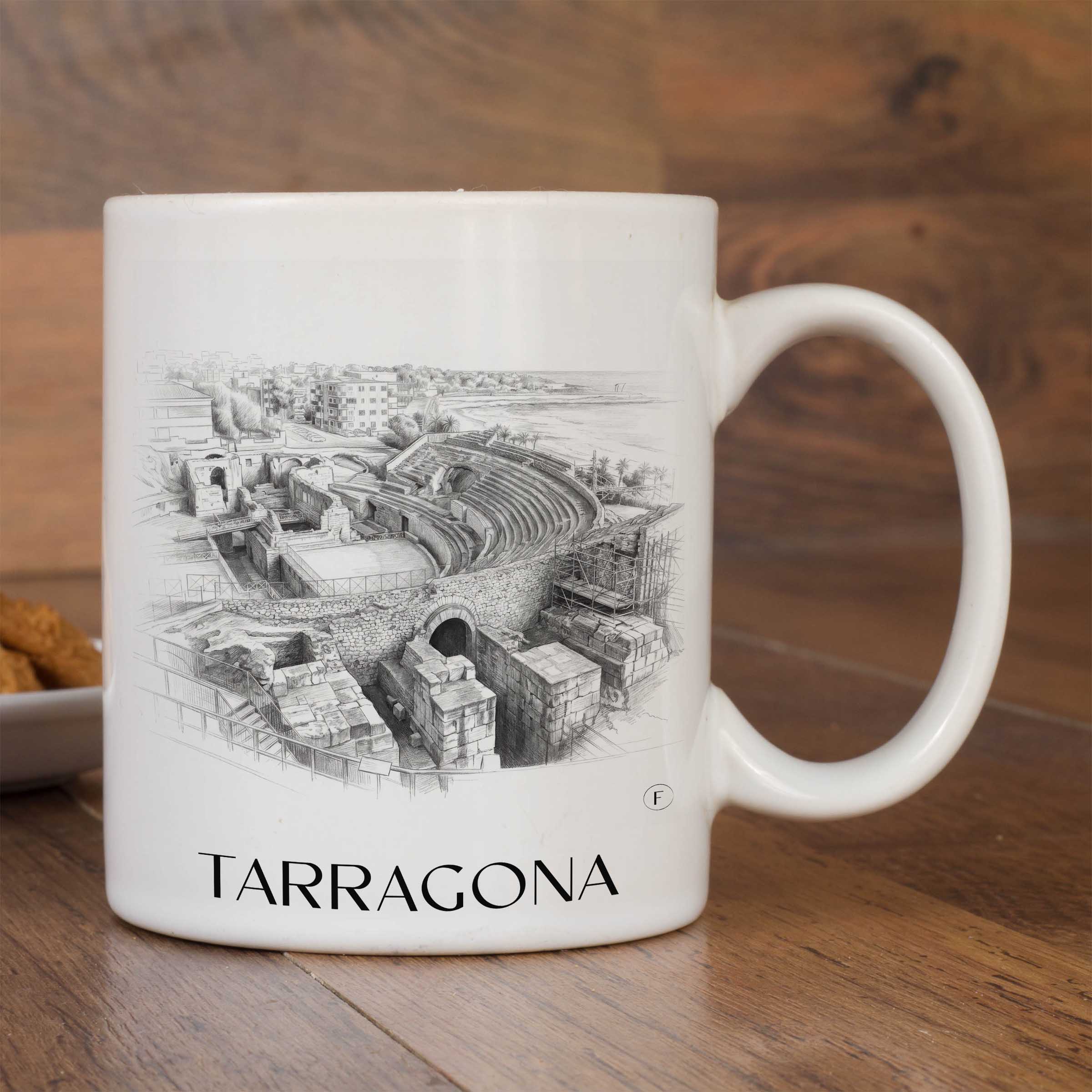 tarragona-spanien-spanien-kaffeebecher-bleistift-zeichnung-drawing